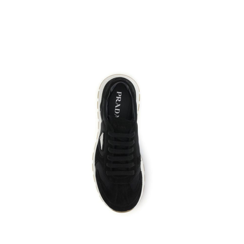 Prada Black Recycled Polyamide Athletic Men's Sneakers