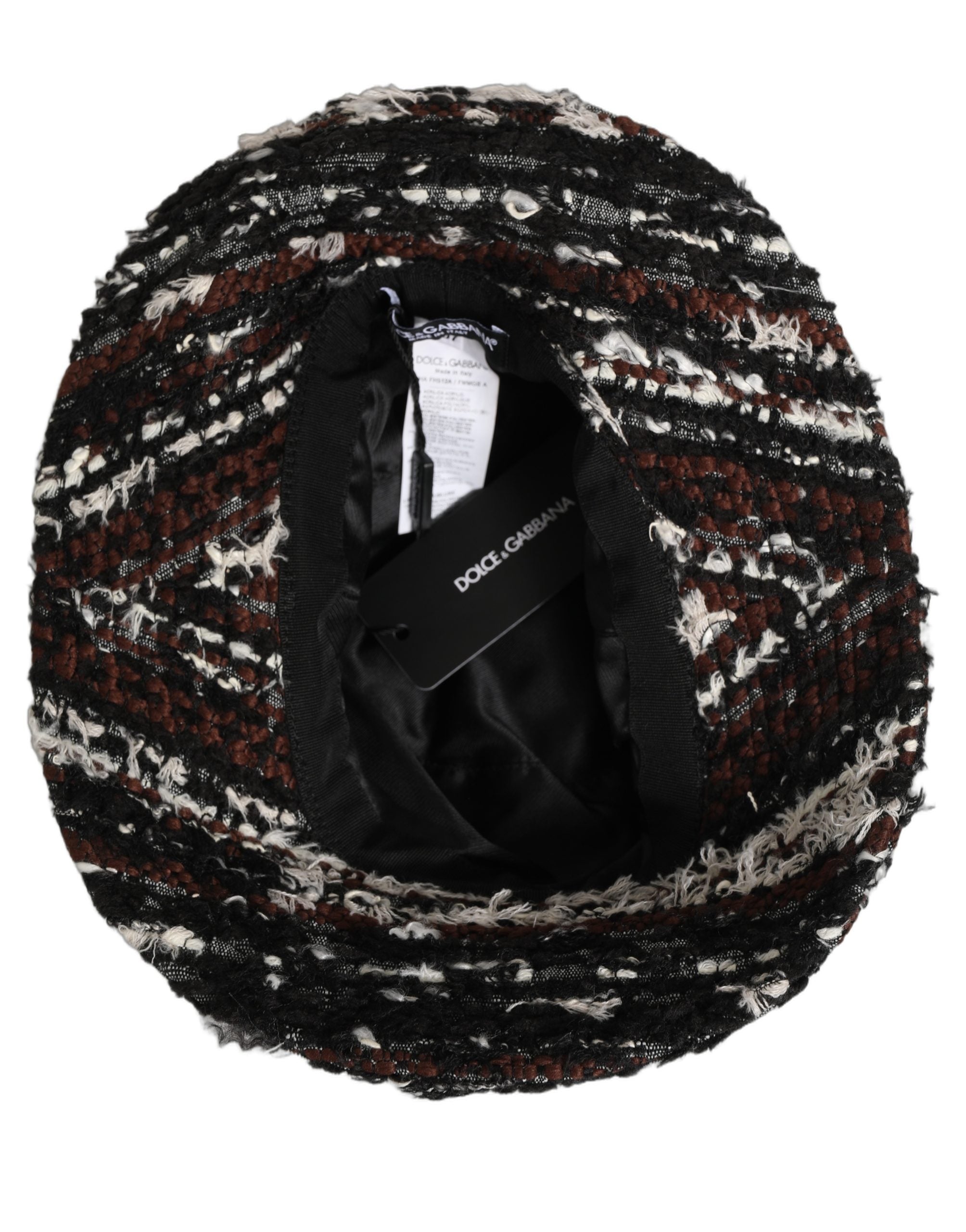 Dolce & Gabbana Women Multicolor Acrylic Tweed Bucket Capello Women's Hat