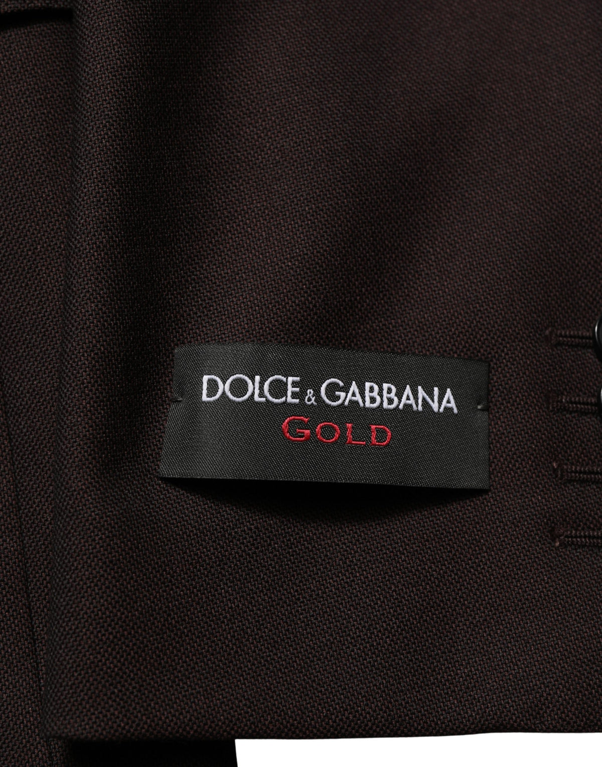 Dolce & Gabbana Brown Wool GOLD Single Breasted Men Men's Jacket