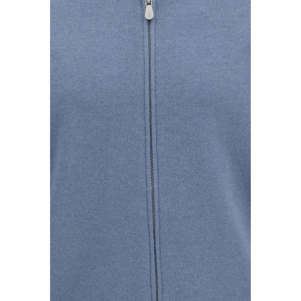 Brunello Cucinelli Blue Cashmere Men's Cardigan