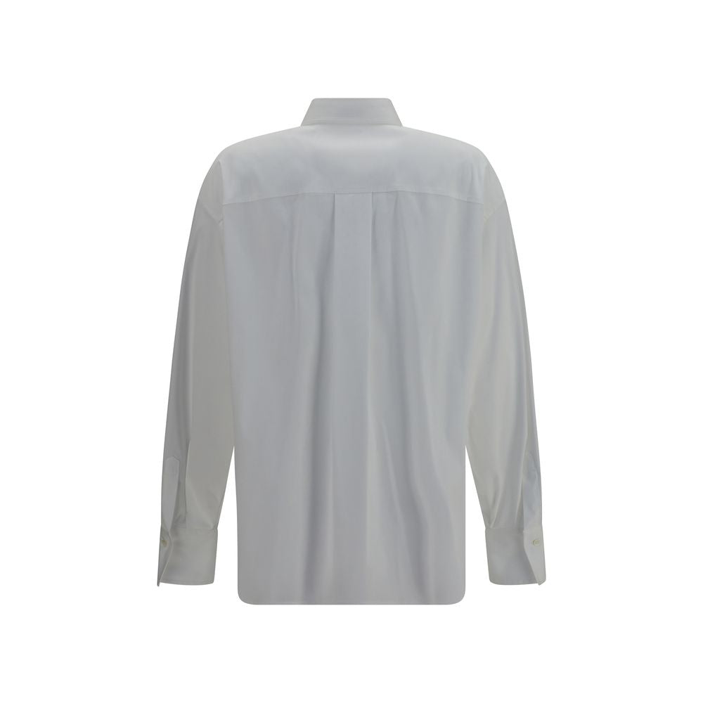 Brunello Cucinelli White Cotton Dress Women's Shirt
