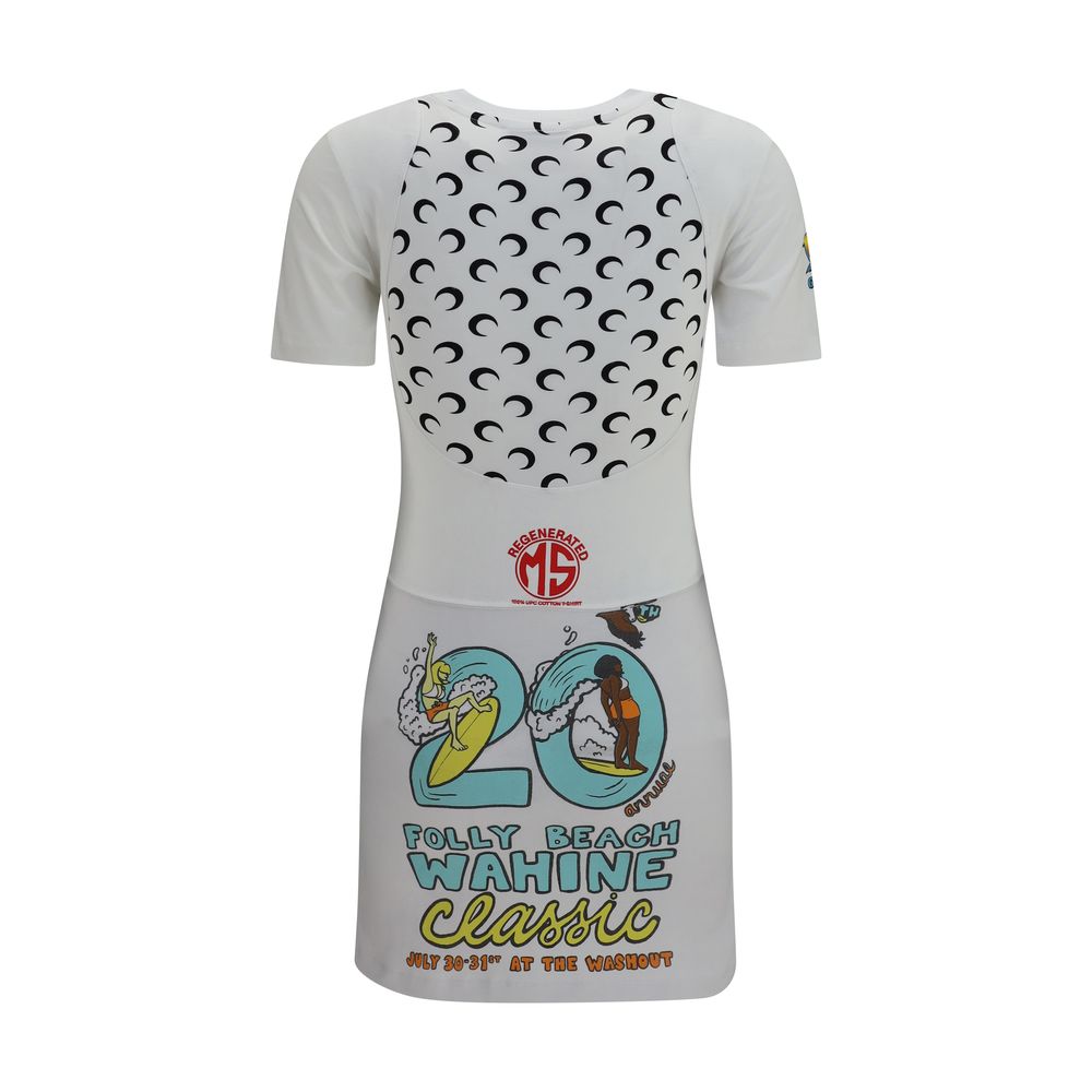 Marine Serre White Cotton Casual Women's Dress