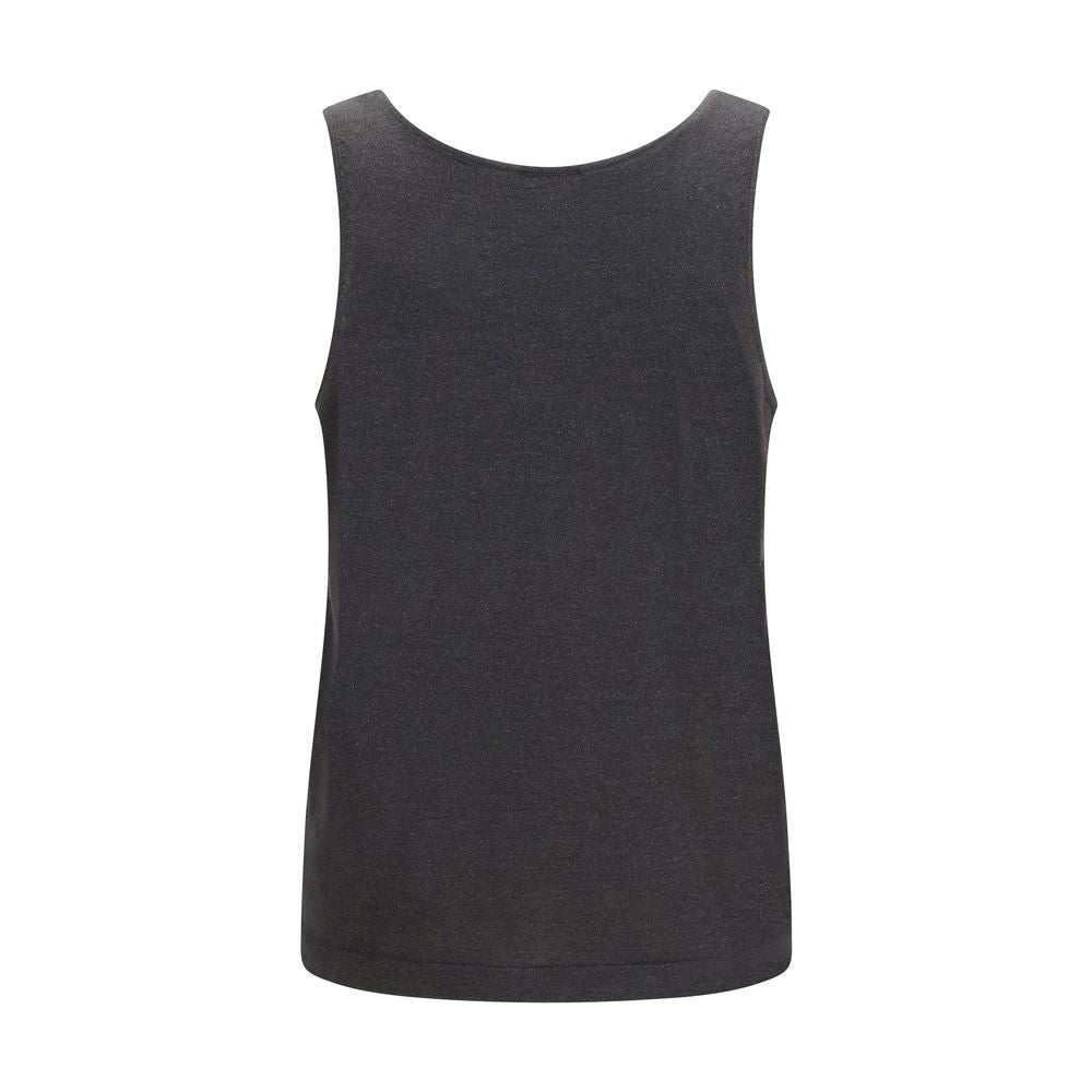 Brunello Cucinelli Gray Cashmere Tank Women's Tops