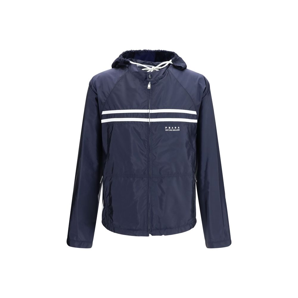 Prada Blue Nylon Shell Men's Jacket
