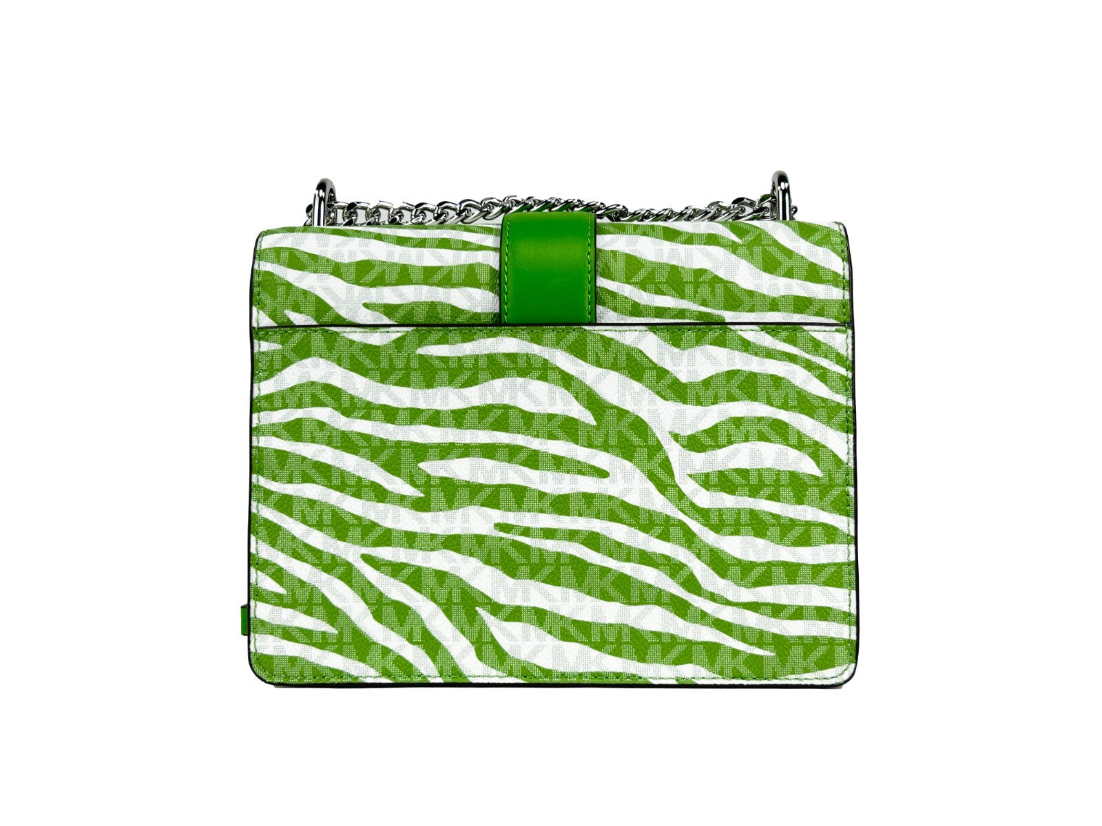 Michael Kors Michael Kors Greenwich Small Print Logo Crossbody Tote Chain Bag  Jungle Green Women's $498