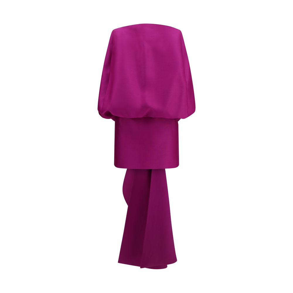 Balenciaga Purple Wool Oves Aries Cocktail Women's Dress