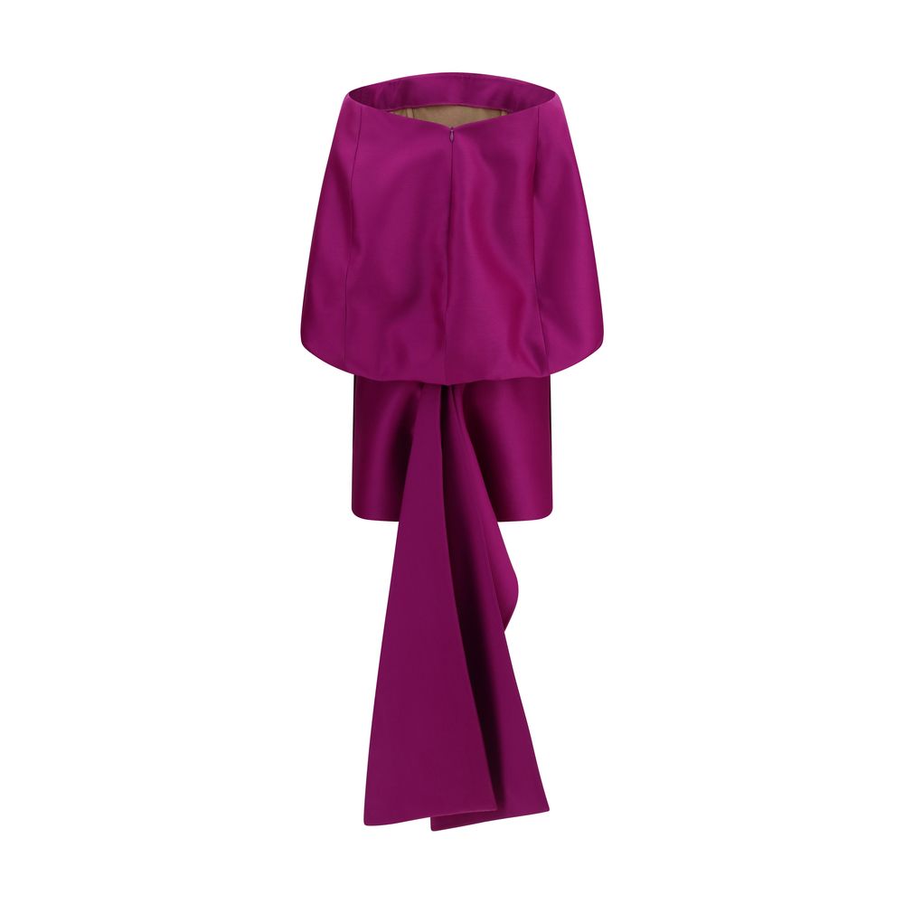 Balenciaga Purple Wool Oves Aries Cocktail Women's Dress