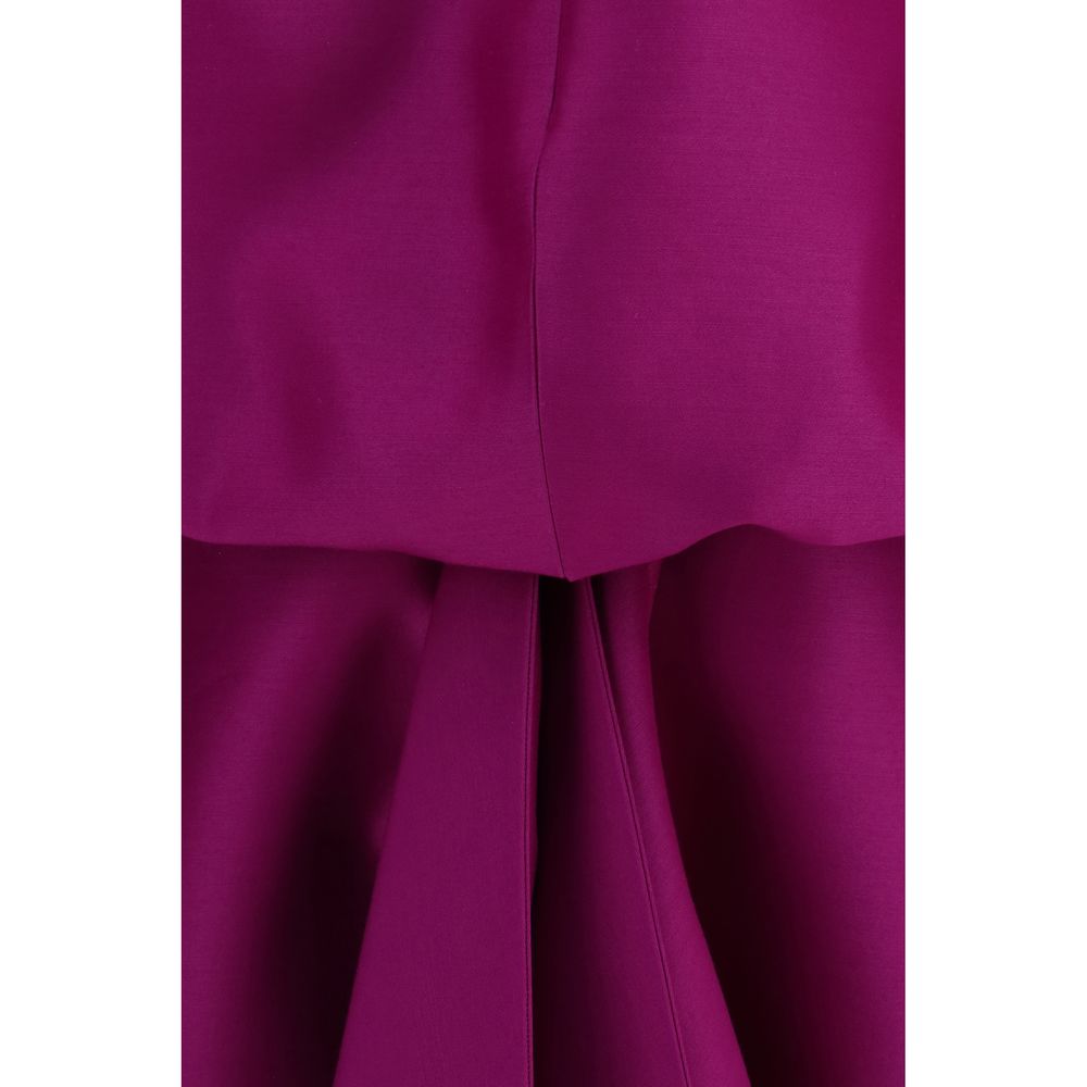 Balenciaga Purple Wool Oves Aries Cocktail Women's Dress
