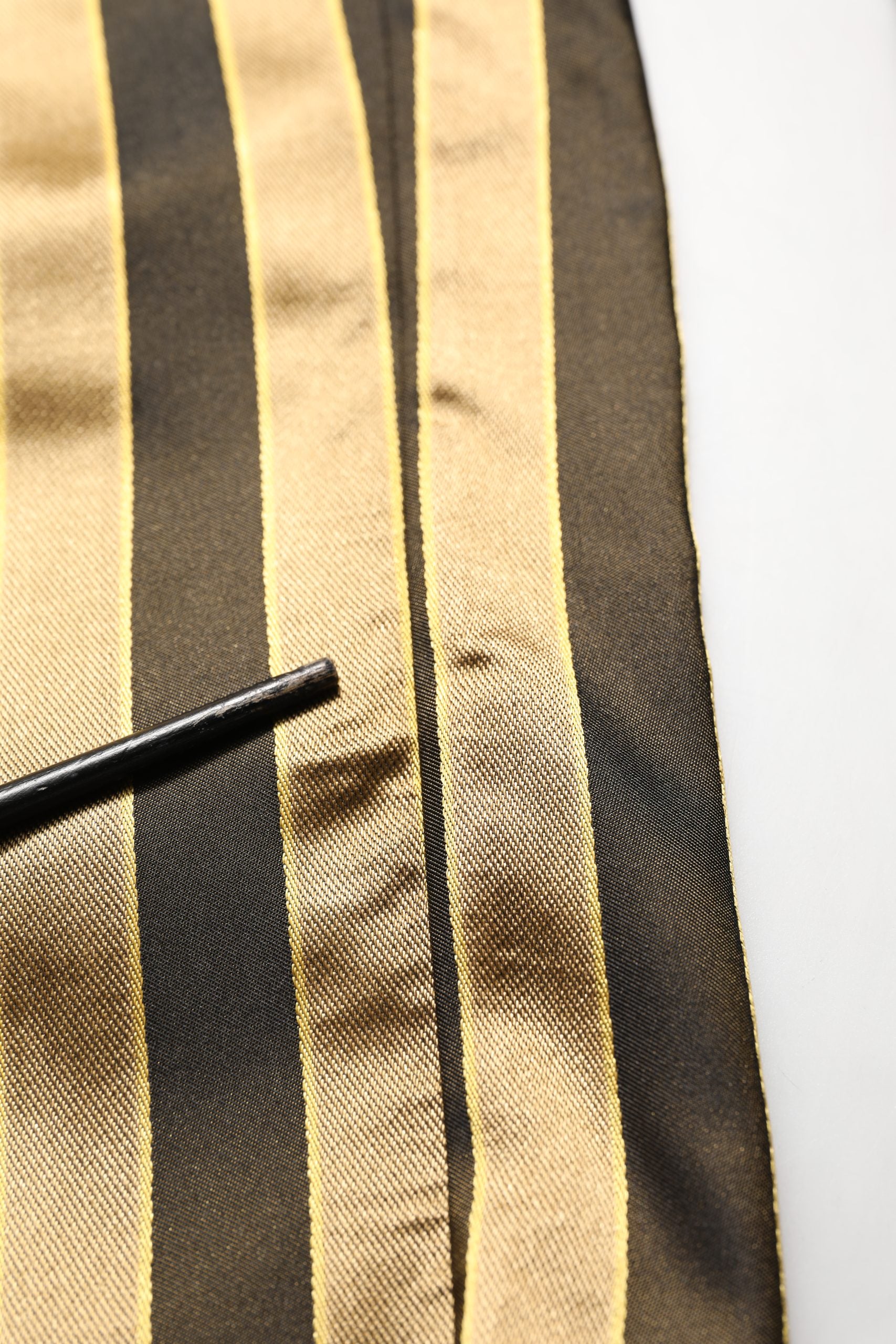 Dolce & Gabbana Gold Black Stripes Satin Tapered Leg Men's Pants (Pre-Owned)