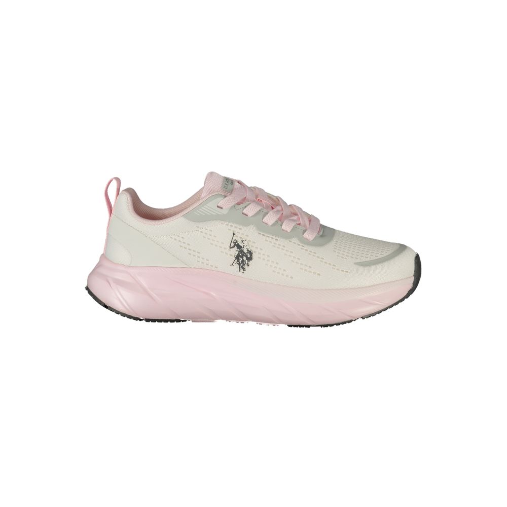U.S. POLO ASSN. White Polyurethane Women's Women's Sneaker