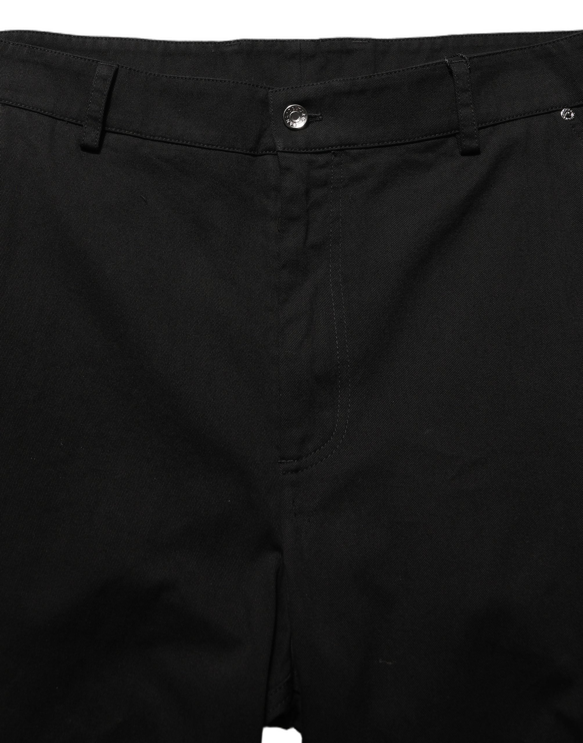 Dolce & Gabbana Black Mid Waist Straight Men Trouser Men's Pants