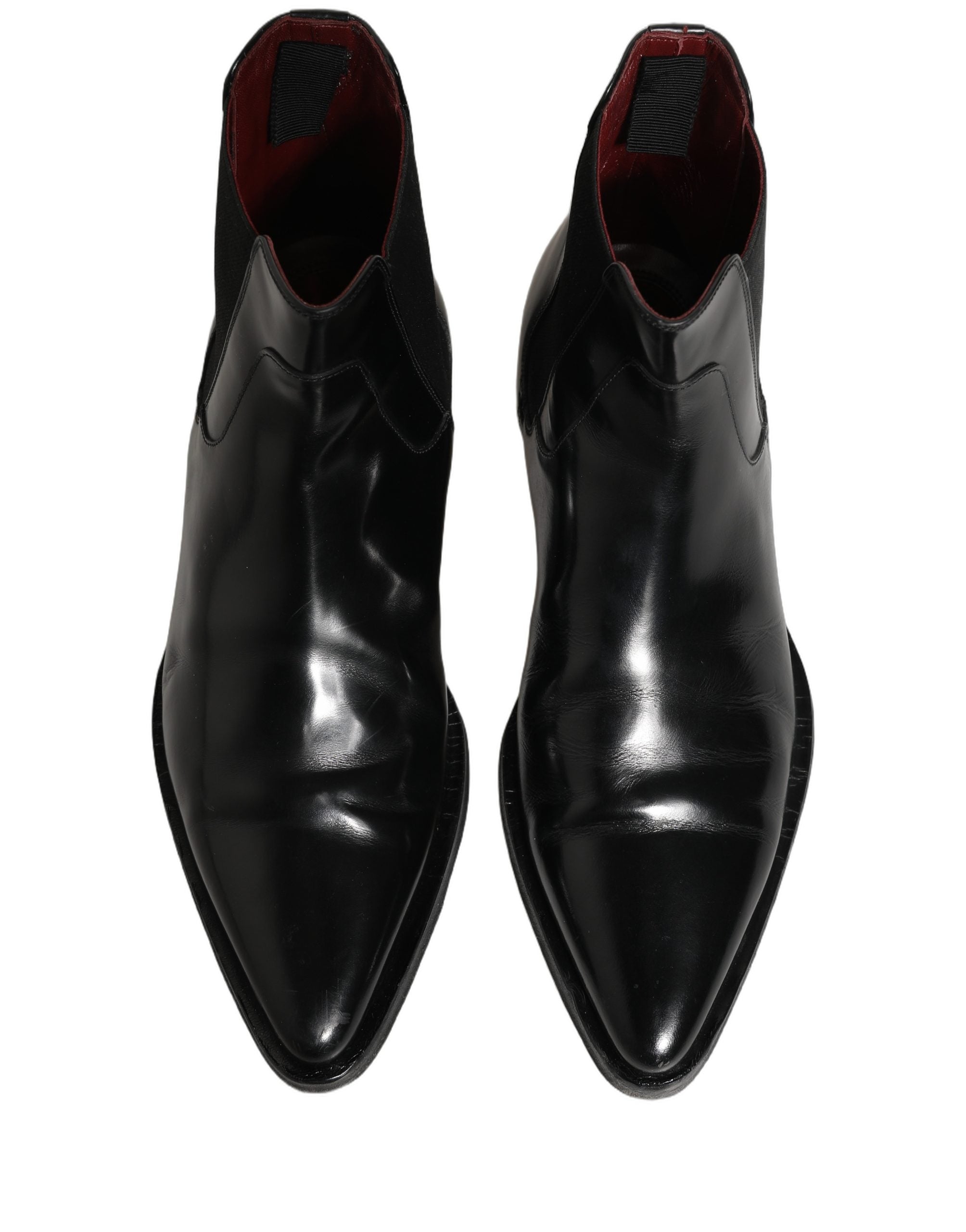 Dolce & Gabbana Black Chelsea Slip On Men Ankle Boots Men's Shoes (Pre-Owned)