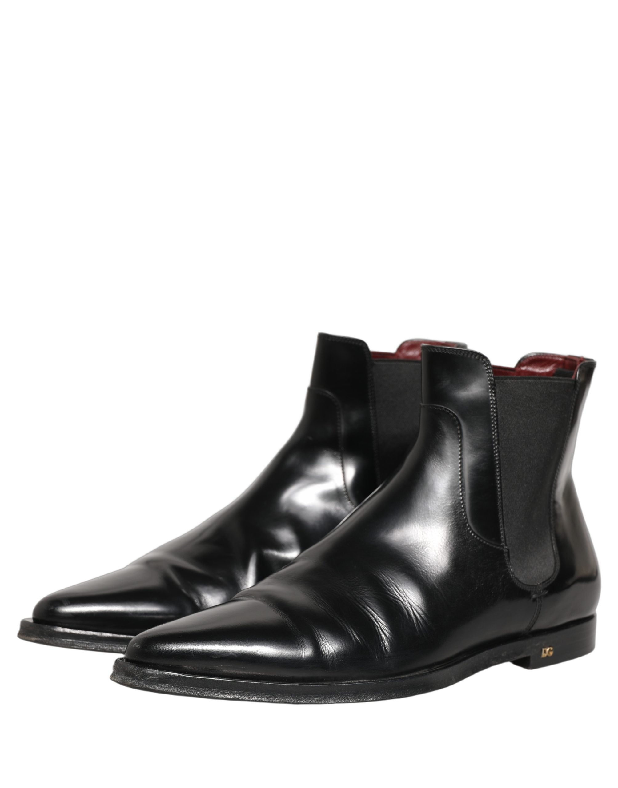 Dolce & Gabbana Black Chelsea Slip On Men Ankle Boots Men's Shoes (Pre-Owned)