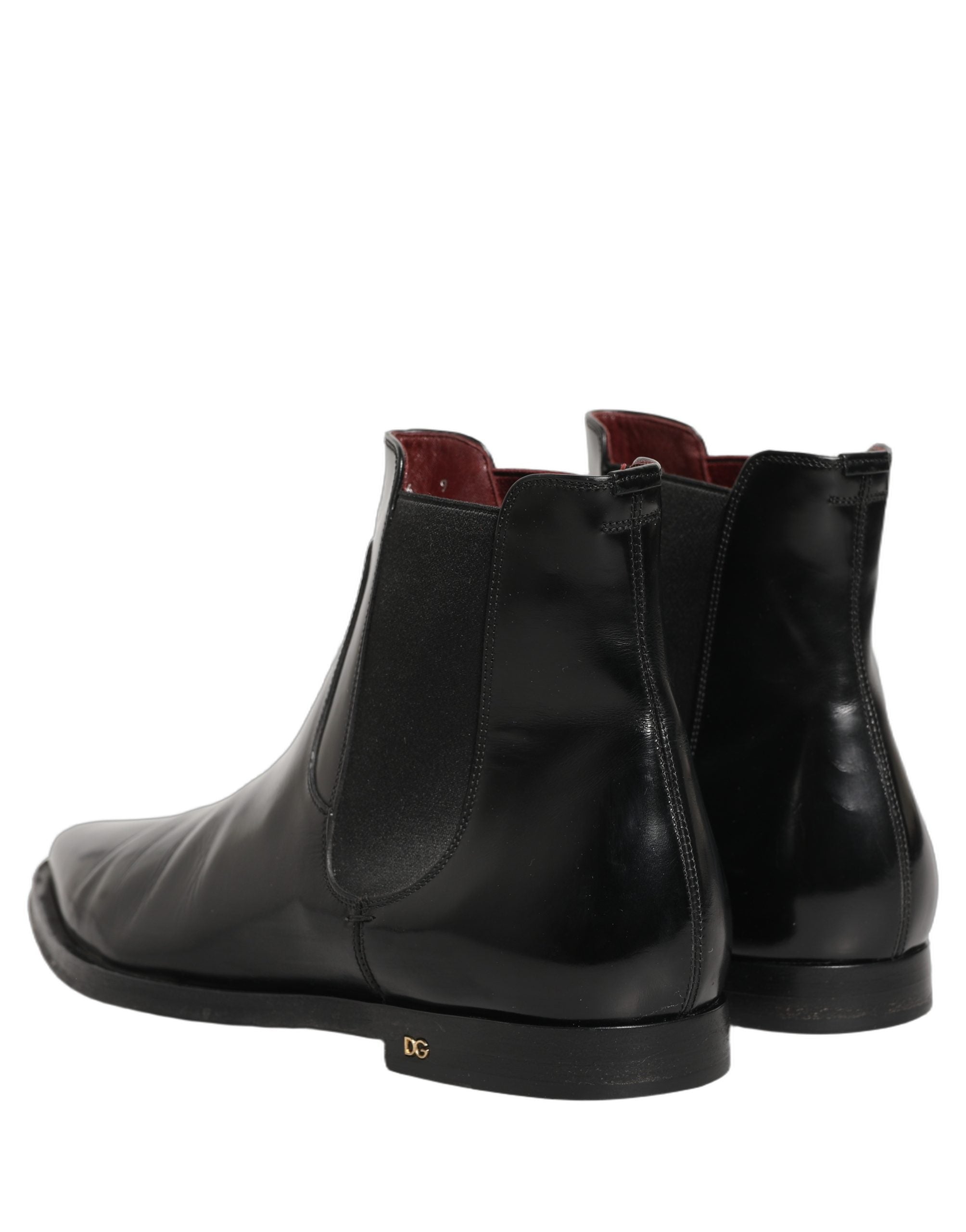 Dolce & Gabbana Black Chelsea Slip On Men Ankle Boots Men's Shoes (Pre-Owned)