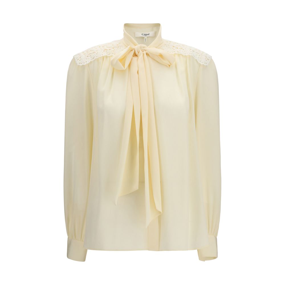Chloé Beige Polyester Women's Blouse