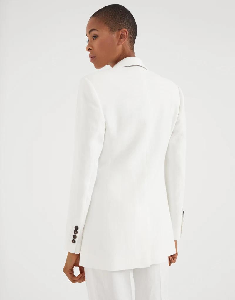 Brunello Cucinelli White Viscose Women's Blazer