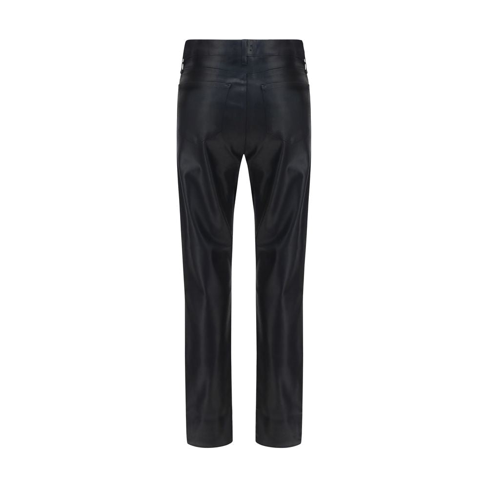 L'Agence Black Leather Women's Pants