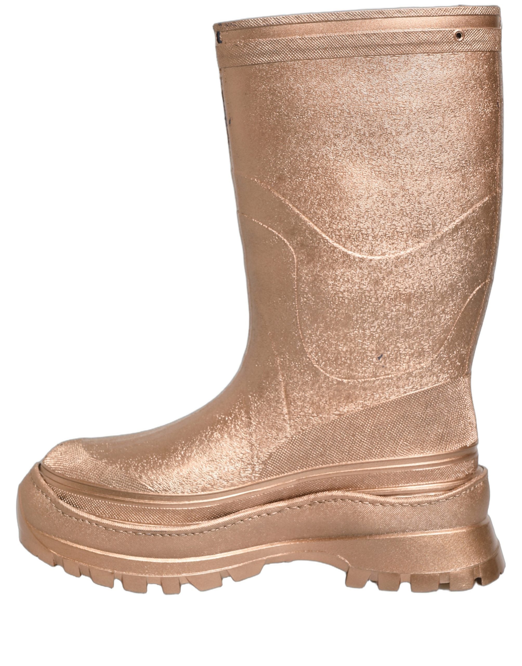 Dolce & Gabbana Rose Gold PVC Pull On Rain Boots Men Men's Shoes (Pre-Owned)