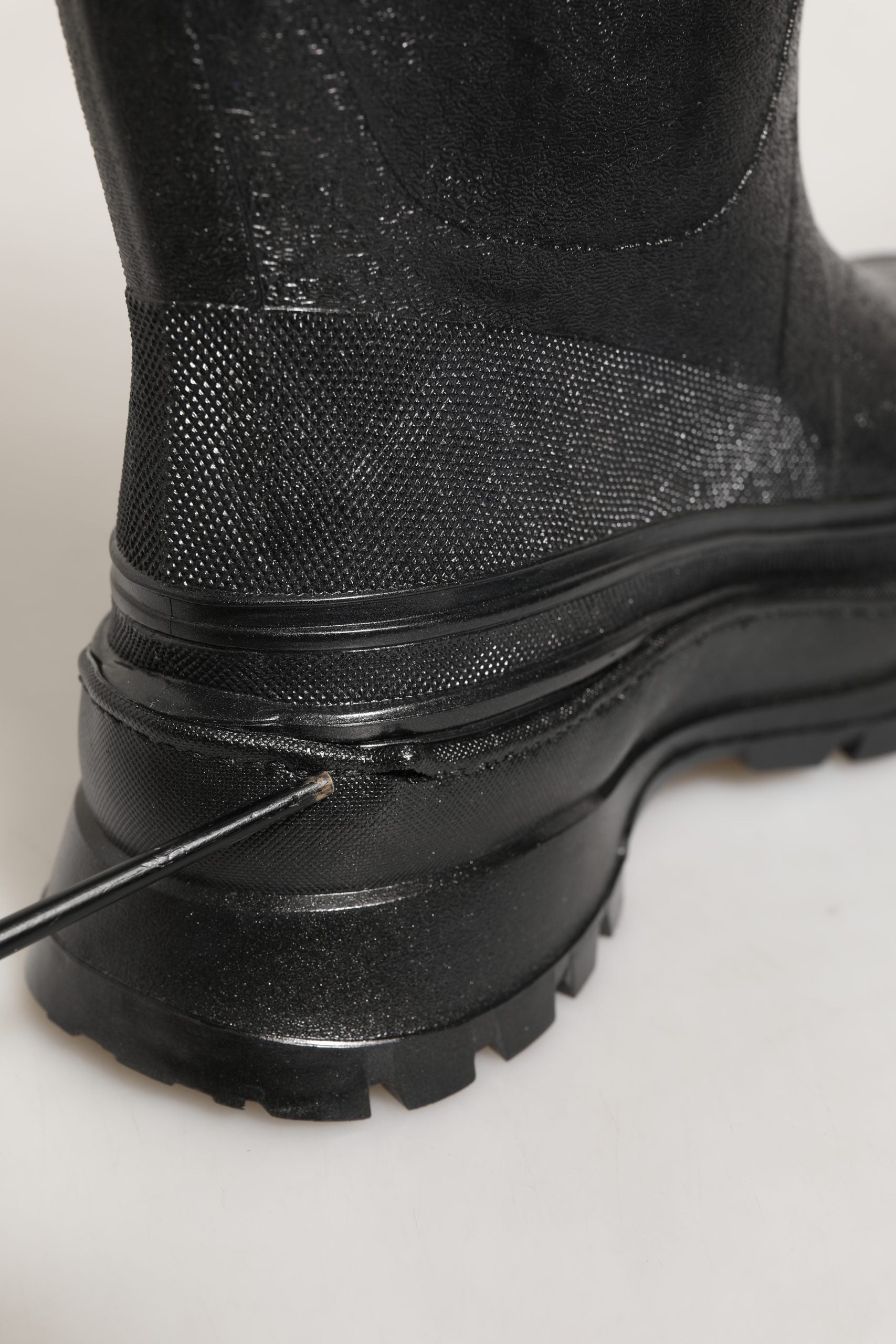 Dolce & Gabbana Black PVC Pull On Rain Boots Men Men's Shoes (Pre-Owned)