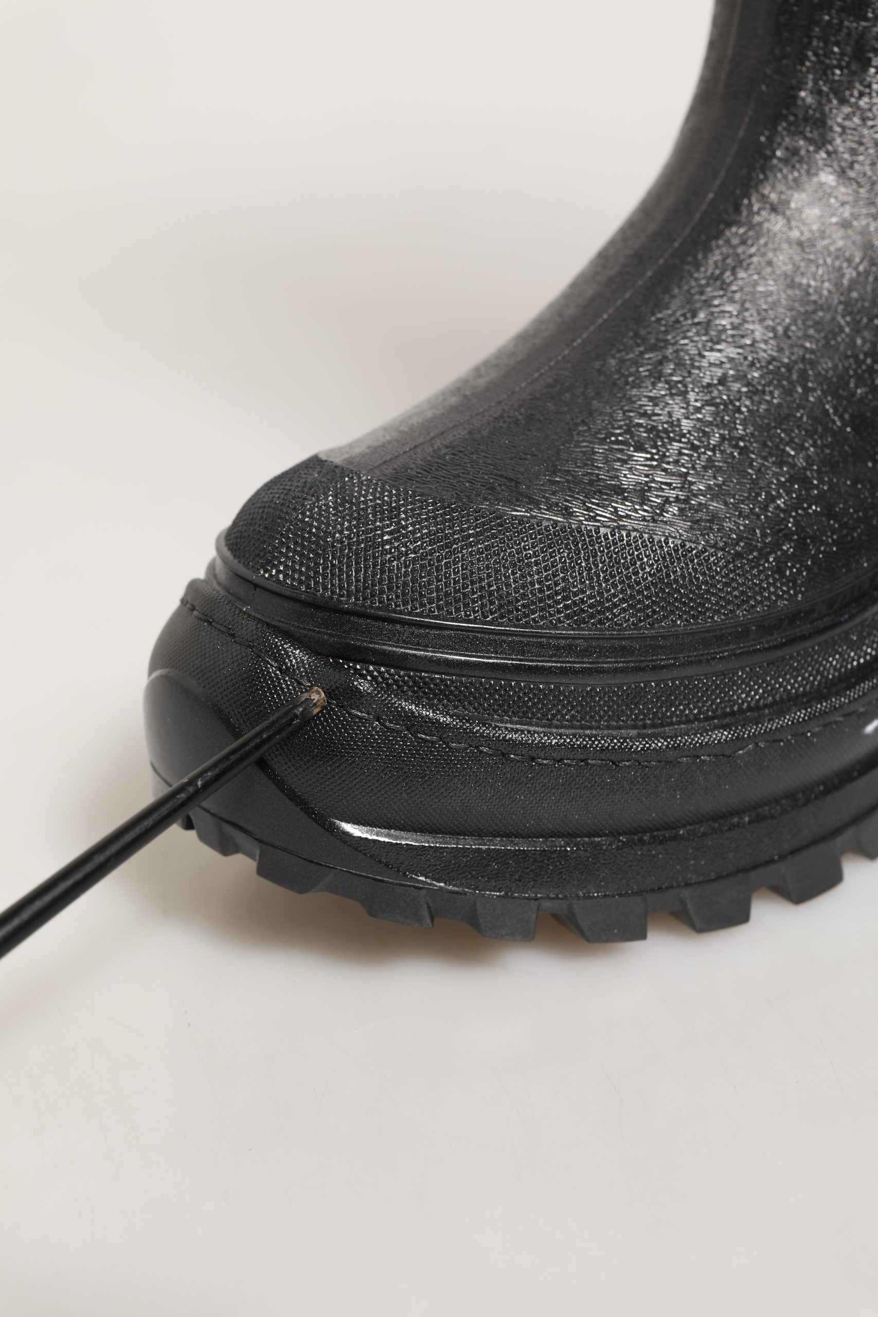 Dolce & Gabbana Black PVC Pull On Rain Boots Men Men's Shoes (Pre-Owned)