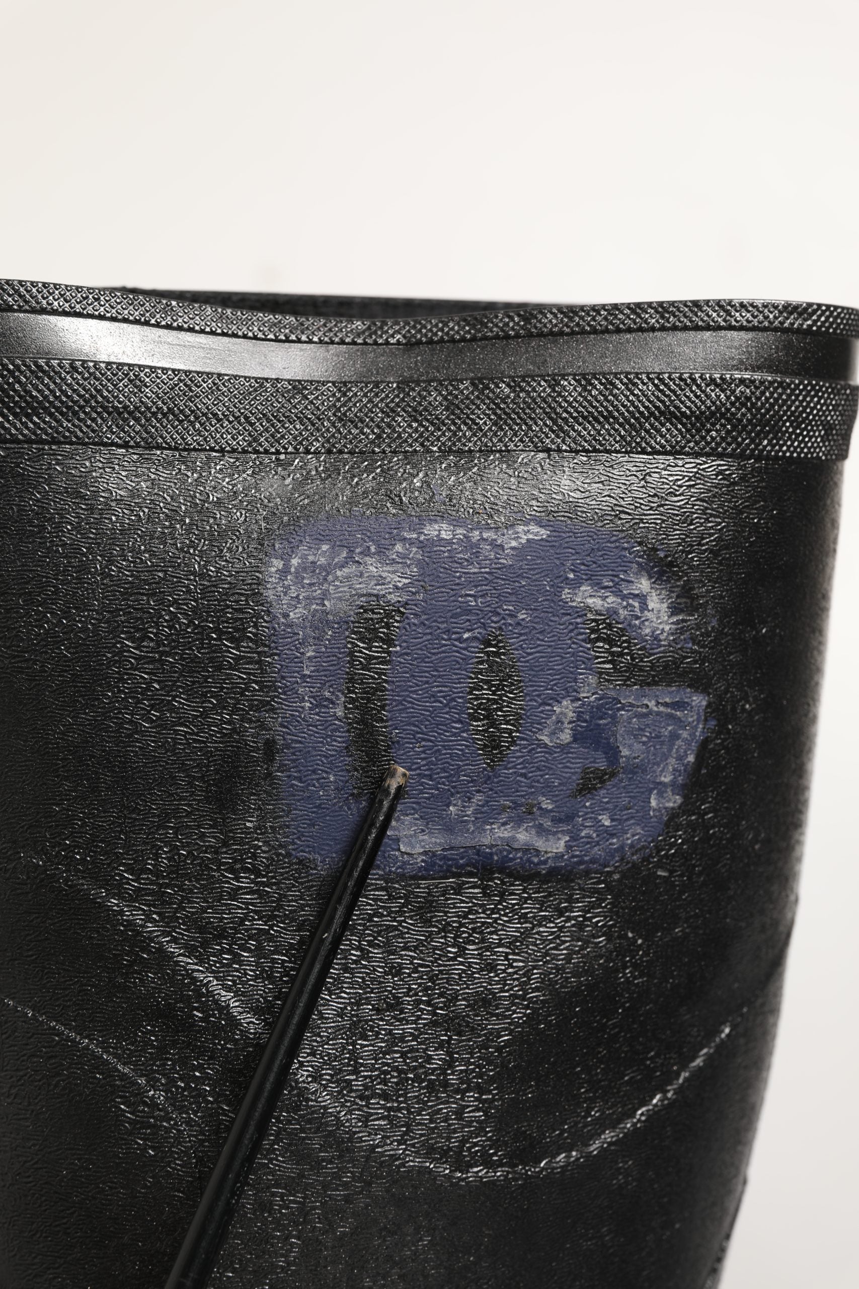 Dolce & Gabbana Black PVC Pull On Rain Boots Men Men's Shoes (Pre-Owned)