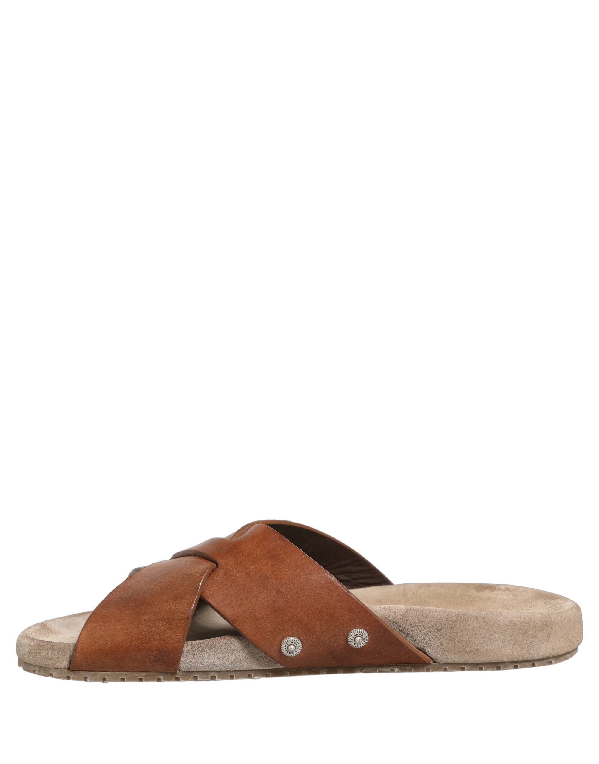 Dolce & Gabbana Brown Calf Leather Slides Sandals Men's Shoes (Pre-Owned)