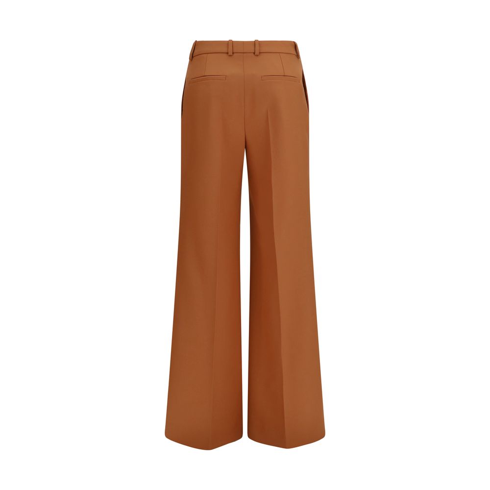 Chloé Orange Cotton Flared Women's Pants