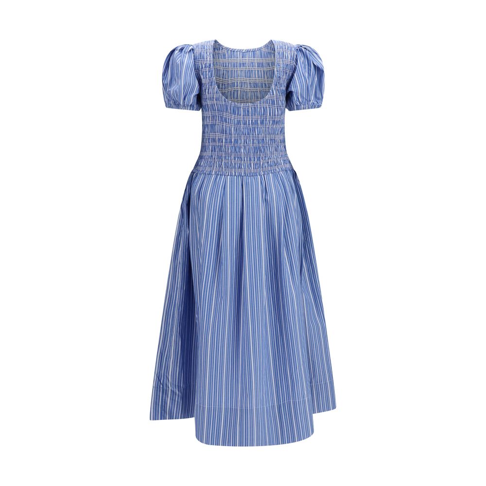 Ganni Blue Cotton Casual Women's Dress