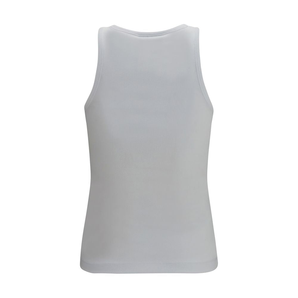 Ganni White Cotton Tank Women's Tops