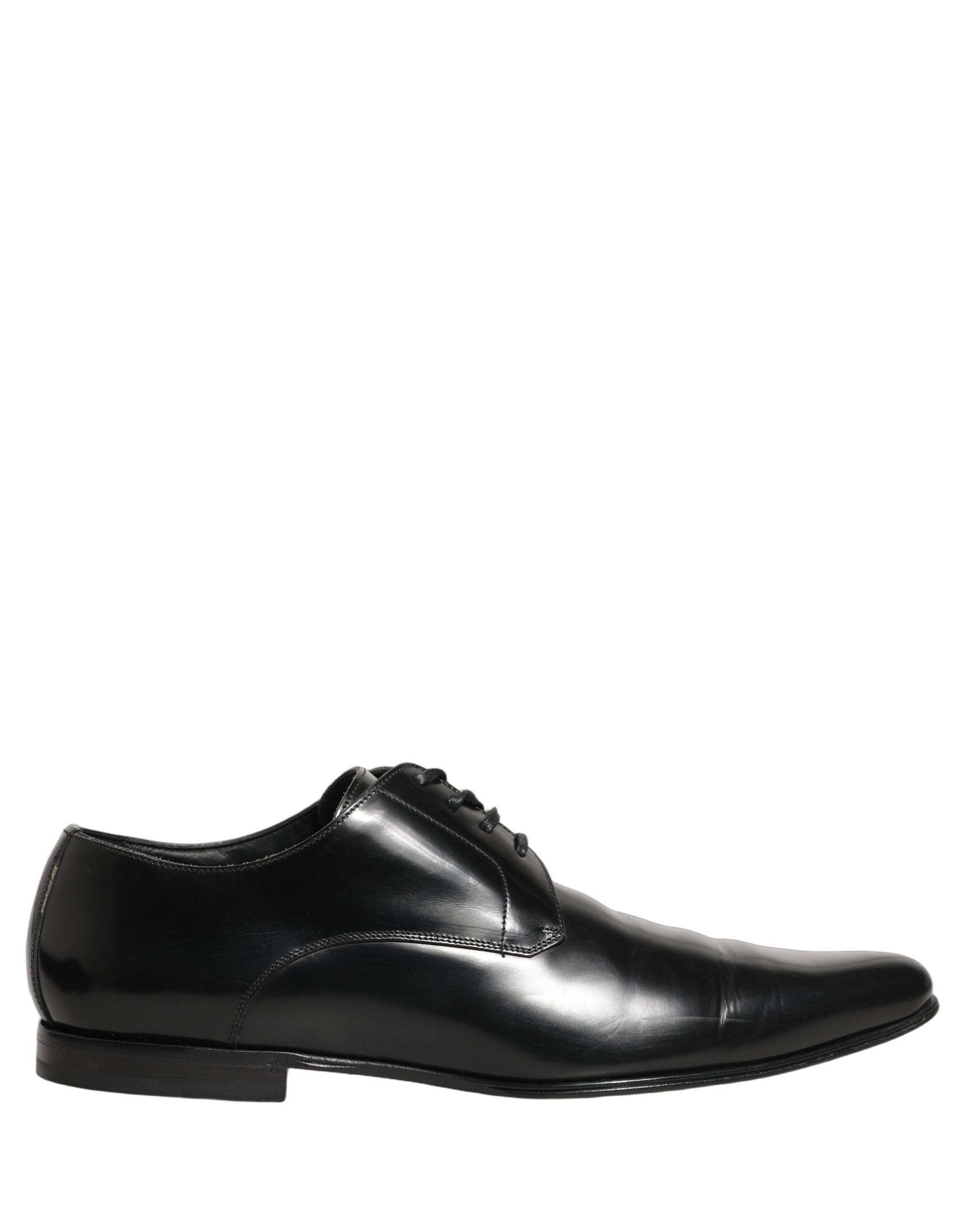 Dolce & Gabbana Black Leather Derby Dress Men Formal Men's Shoes (Pre-Owned)
