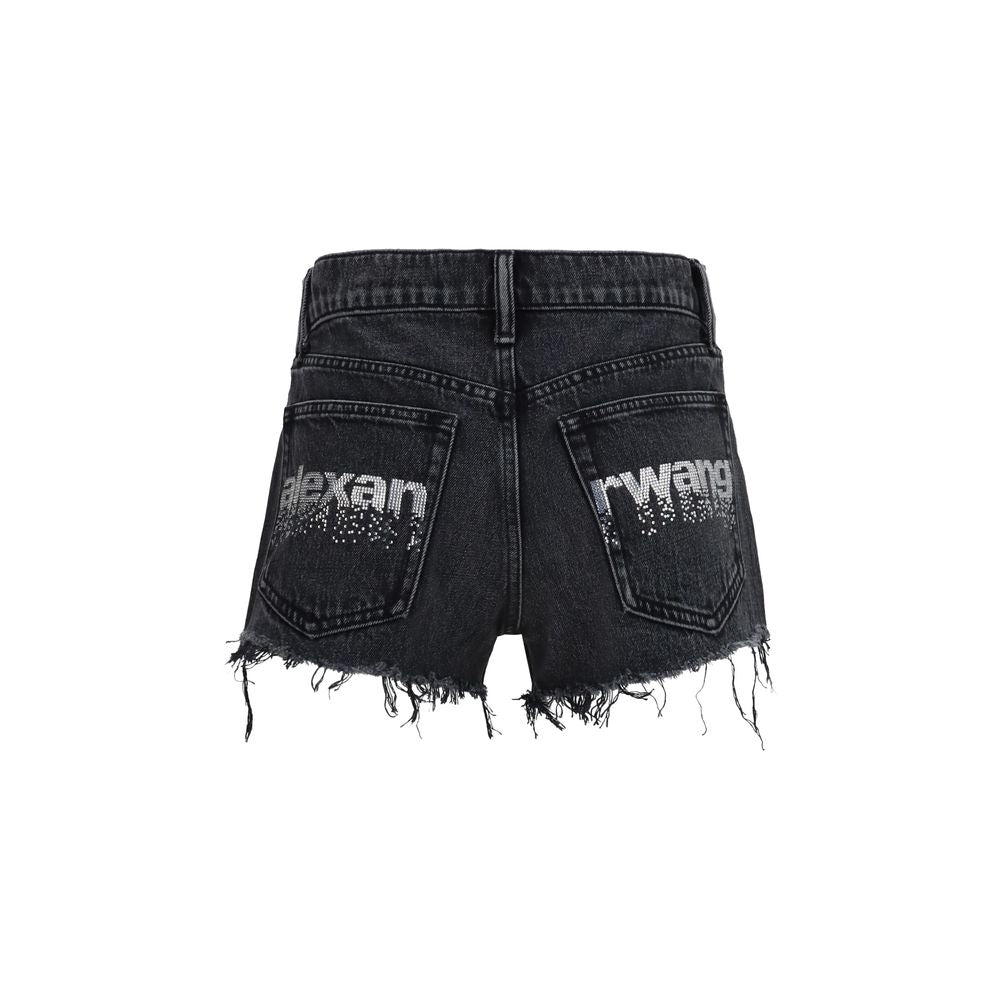 Alexander Wang Black Cotton Bermuda Women's Shorts