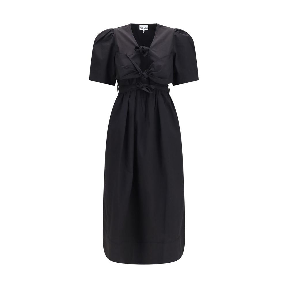 Ganni Black Cotton Casual Women's Dress