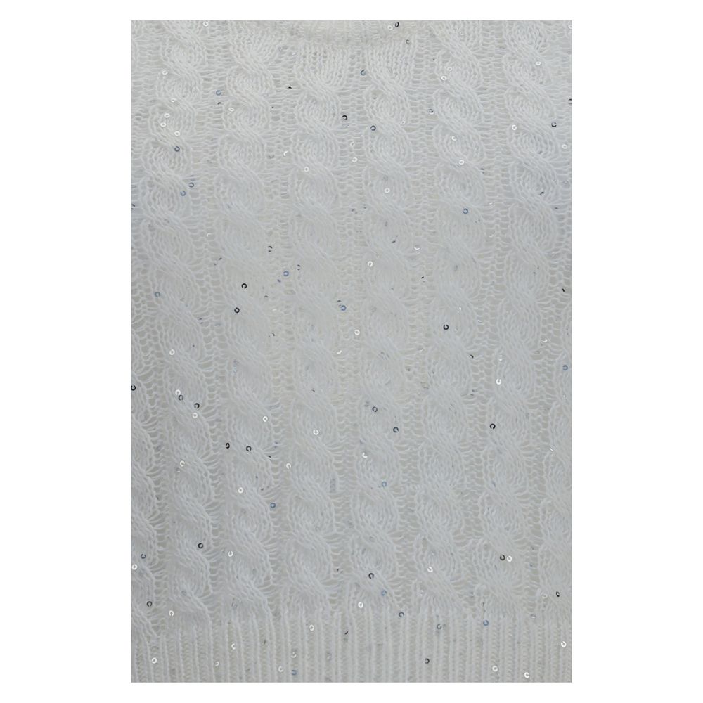 Brunello Cucinelli White Linen Tank Women's Tops