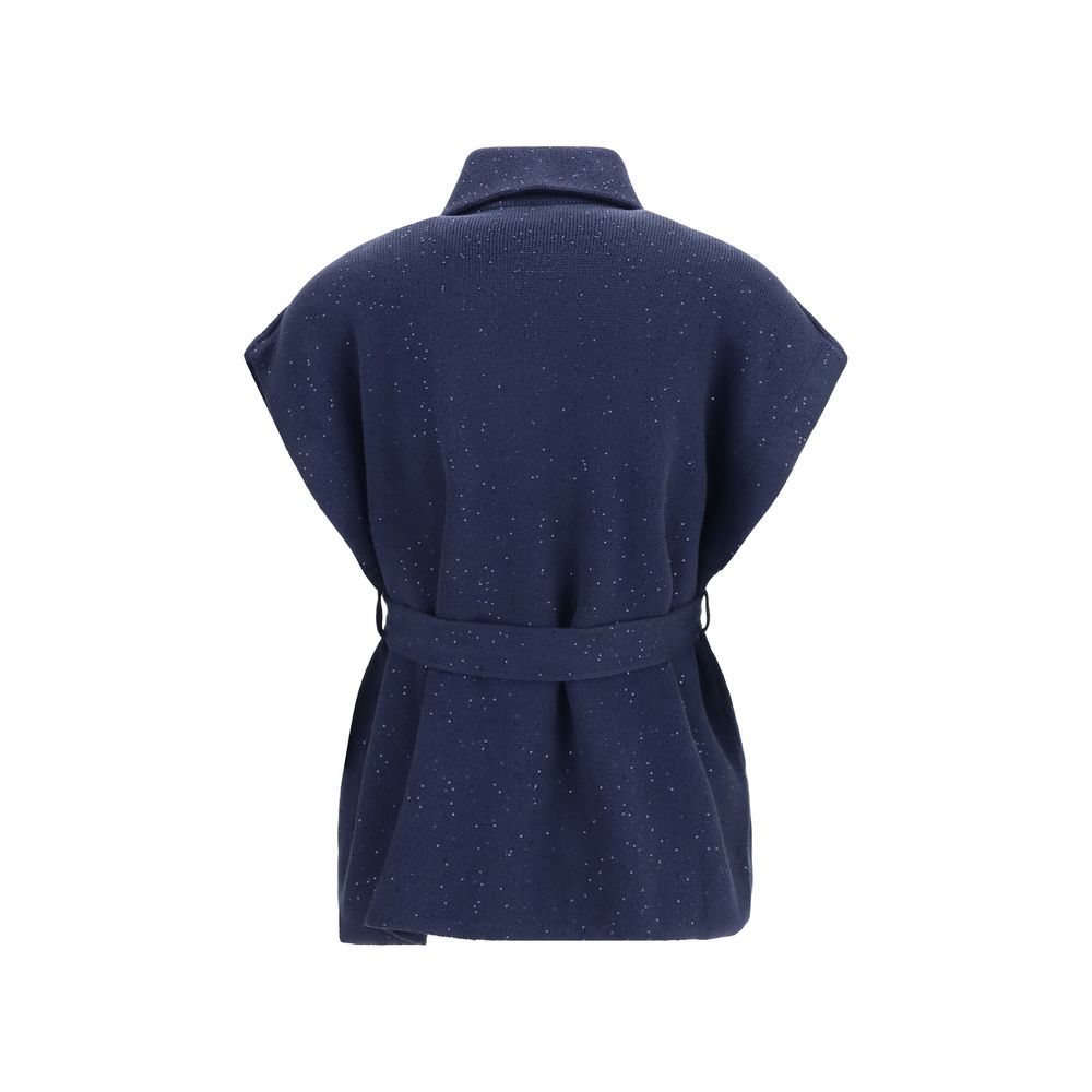 Brunello Cucinelli Blue Cotton Women's Coat