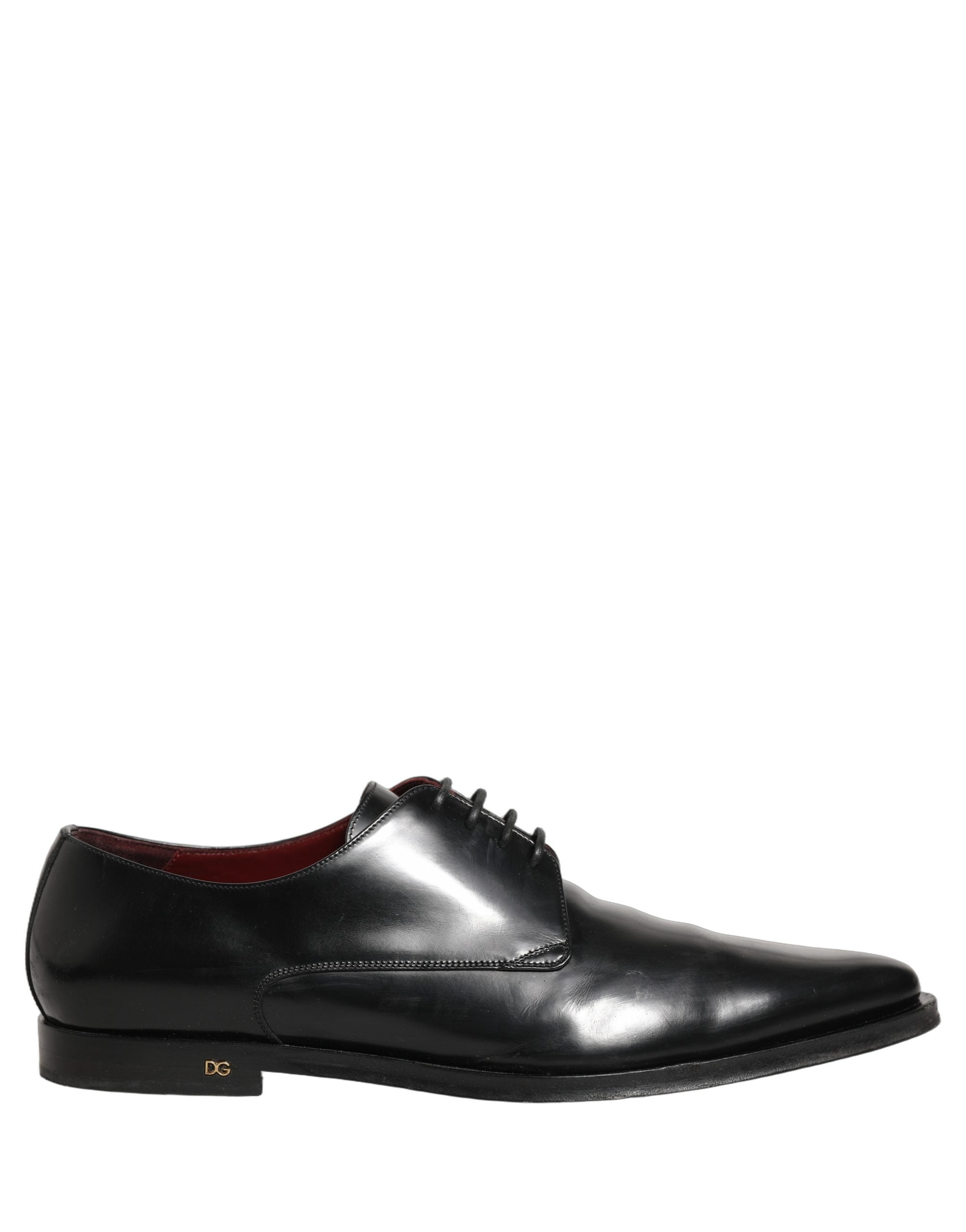 Dolce & Gabbana Black Leather Men Derby Dress Formal Men's Shoes (Pre-Owned)