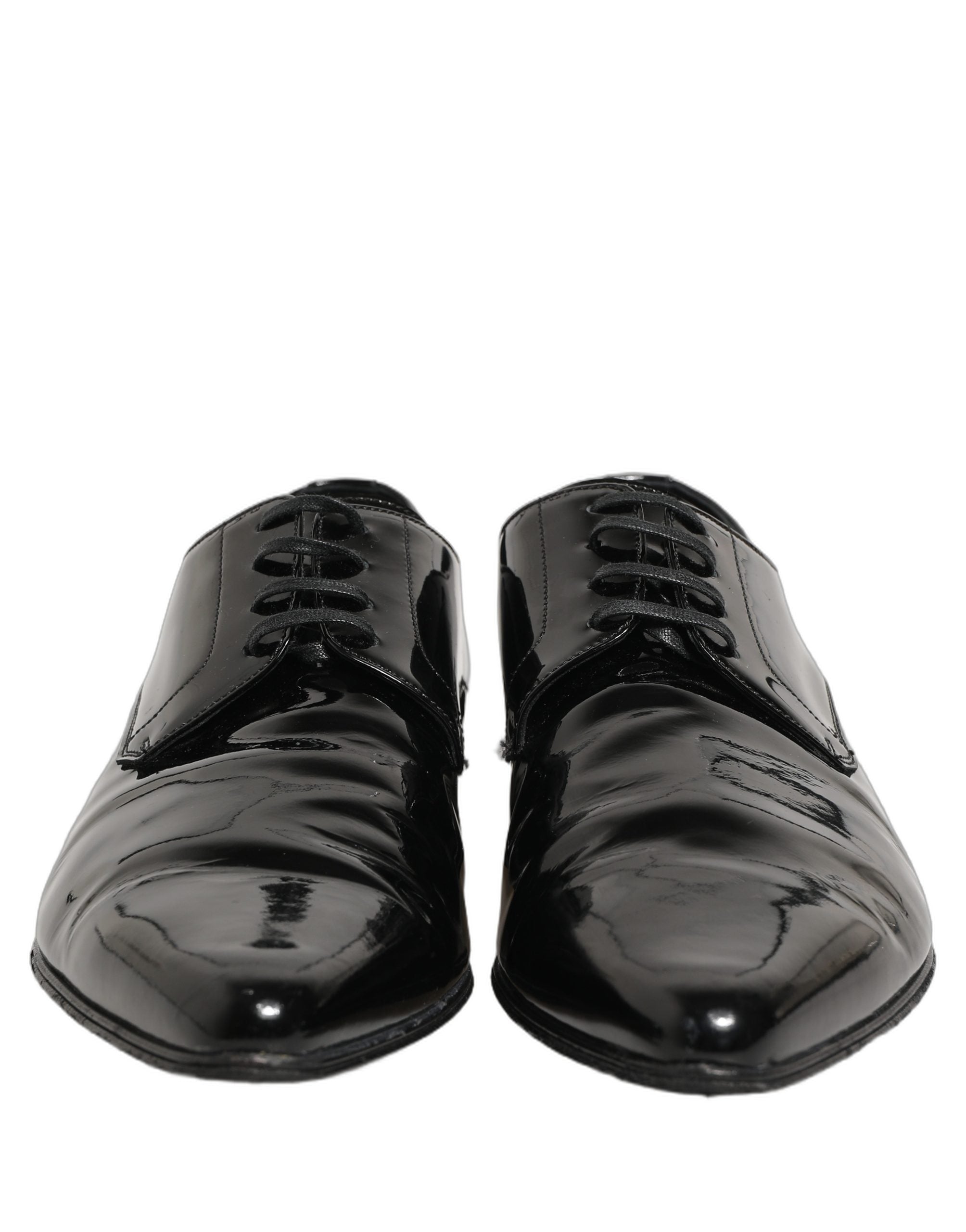 Dolce & Gabbana Black Leather Derby Dress Men Formal Men's Shoes (Pre-Owned)