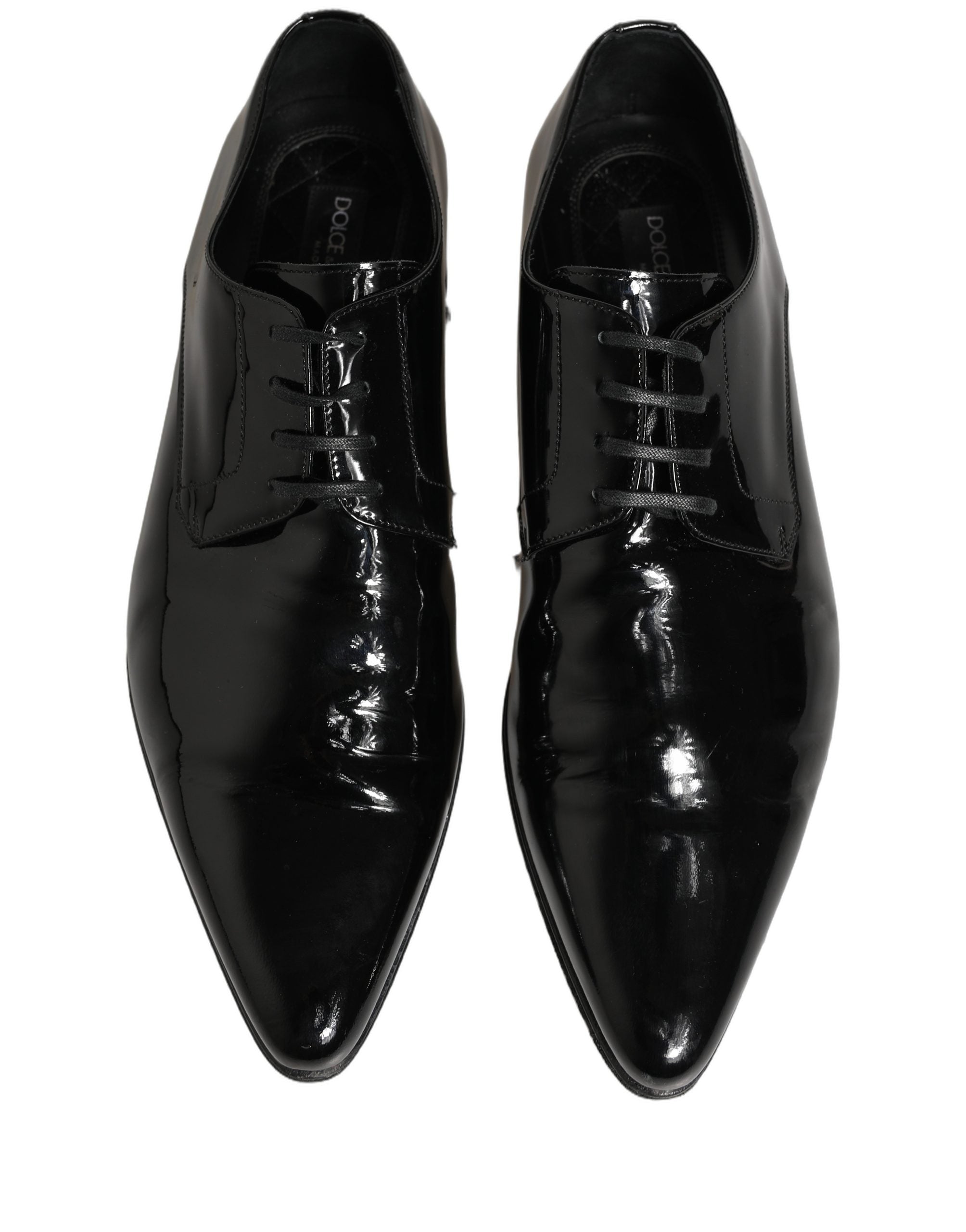 Dolce & Gabbana Black Leather Derby Dress Men Formal Men's Shoes (Pre-Owned)