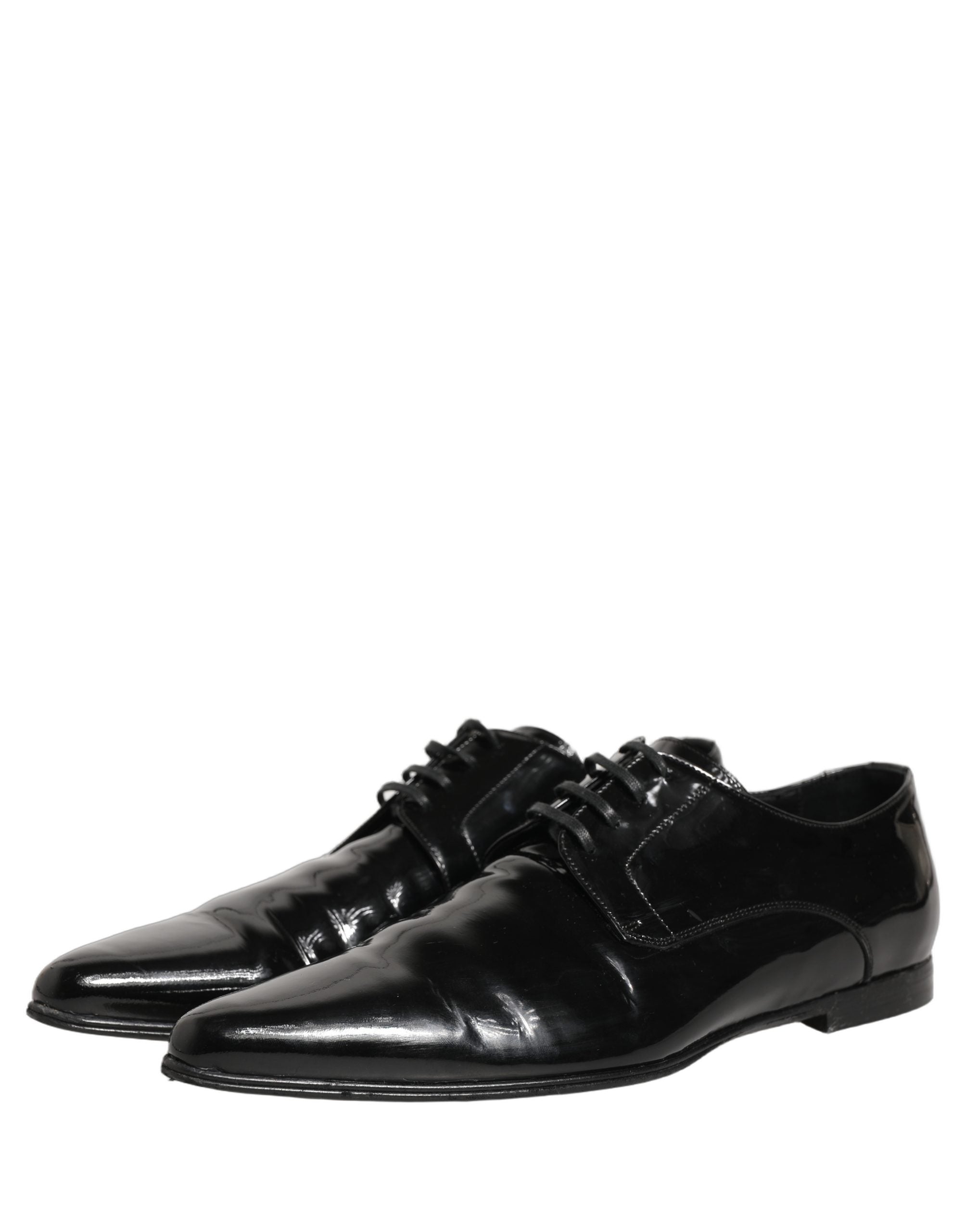 Dolce & Gabbana Black Leather Derby Dress Men Formal Men's Shoes (Pre-Owned)