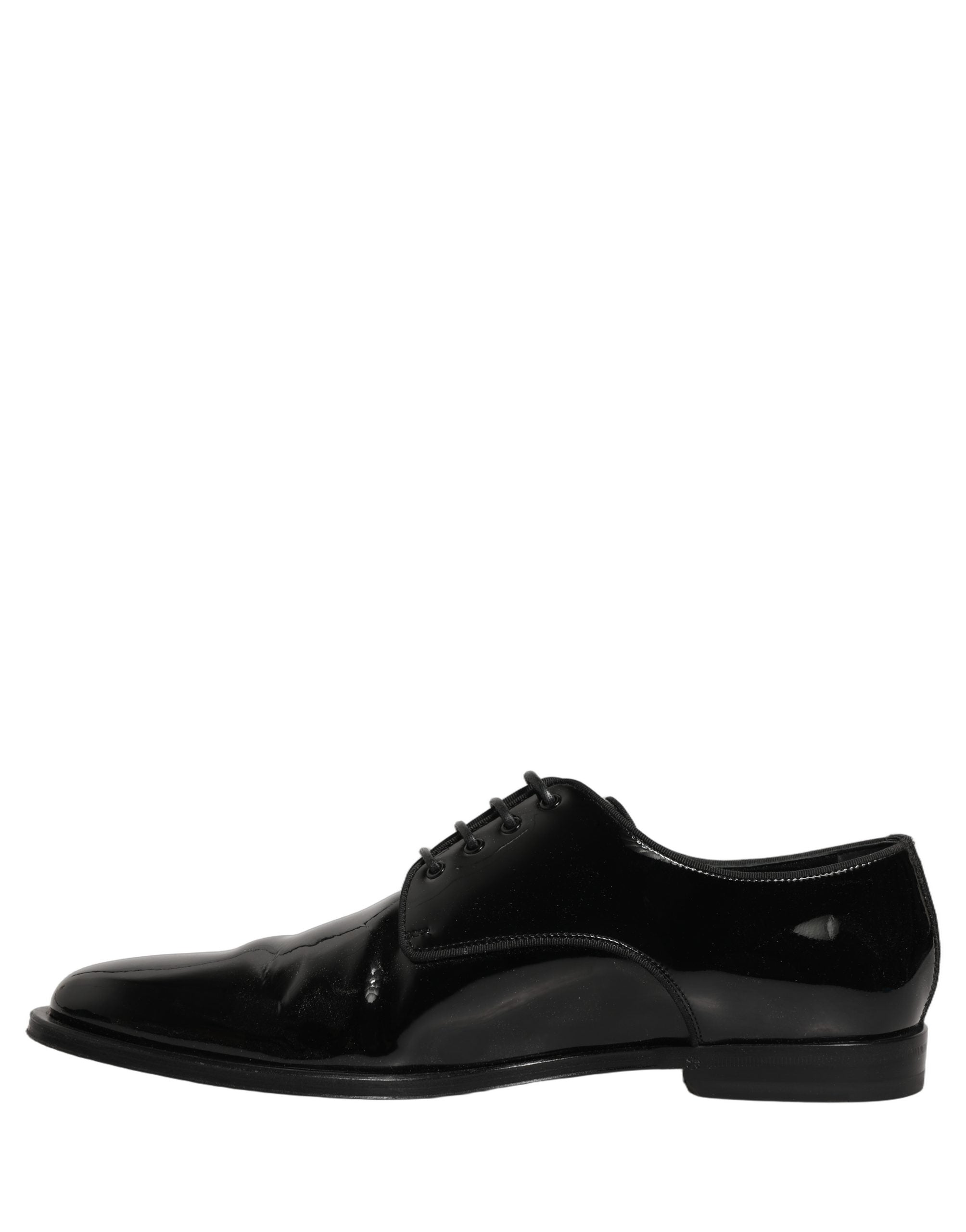 Dolce & Gabbana Black Leather Men Derby Dress Men Formal Men's Shoes (Pre-Owned)
