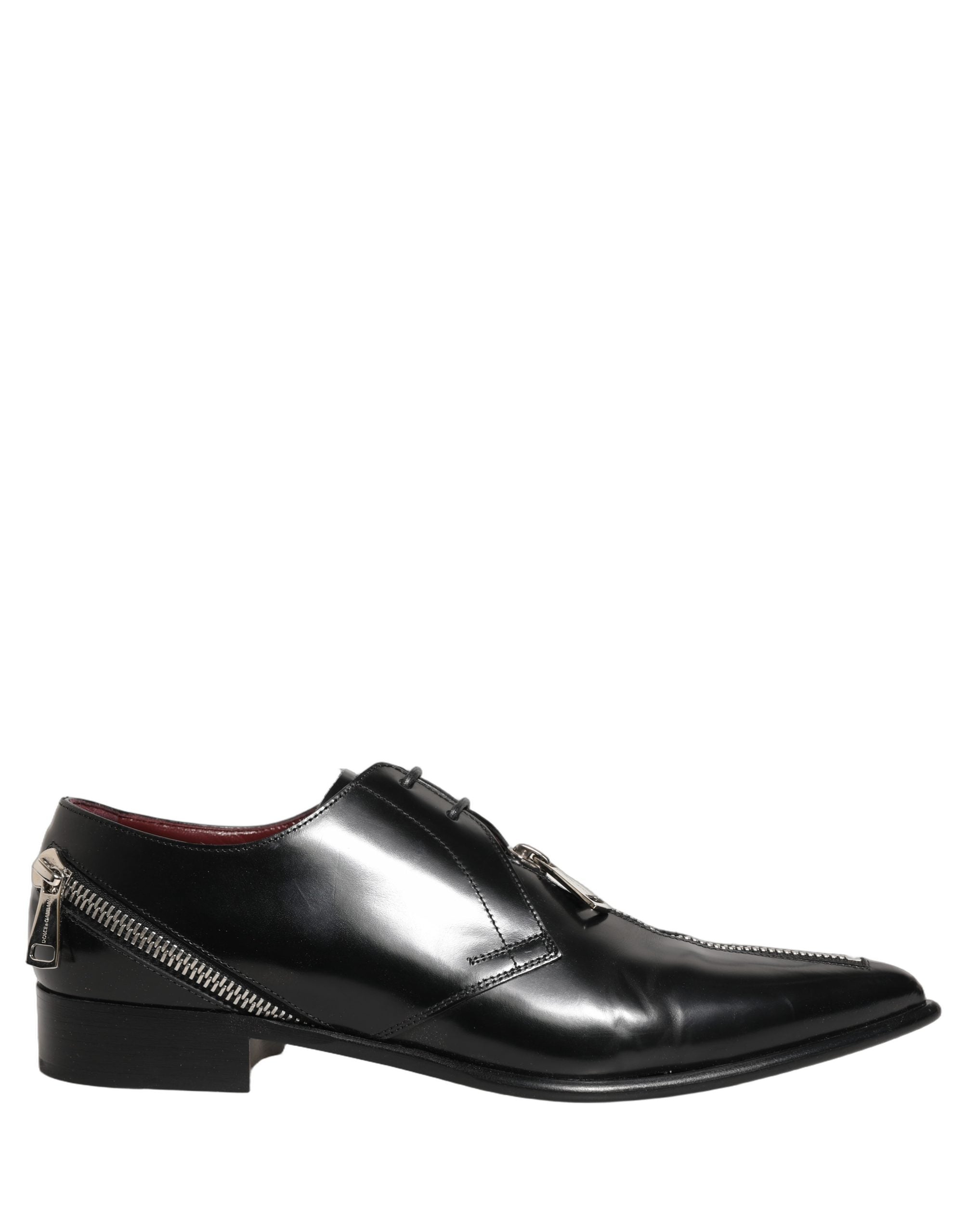 Dolce & Gabbana Black Leather Men Derby Dress Formal Men's Shoes