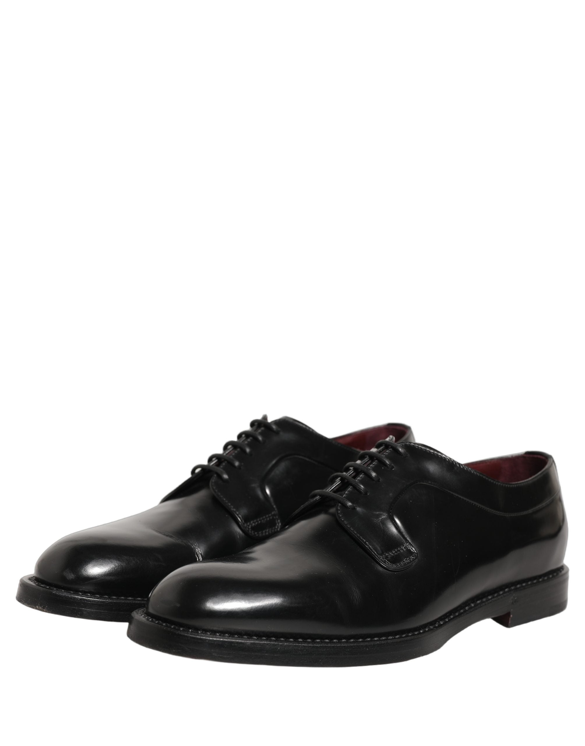 Dolce & Gabbana Black Leather Derby Dress Men Formal Men's Shoes (Pre-Owned)