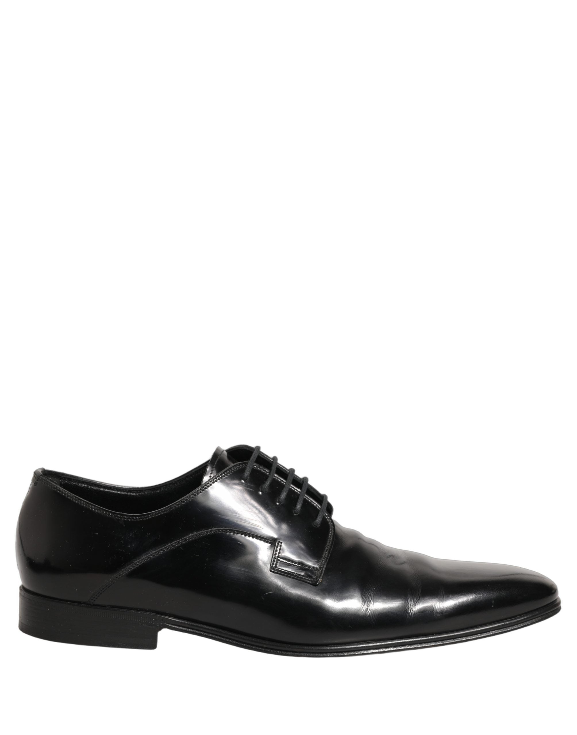 Dolce & Gabbana Black Leather Derby Dress Men Formal Men's Shoes (Pre-Owned)
