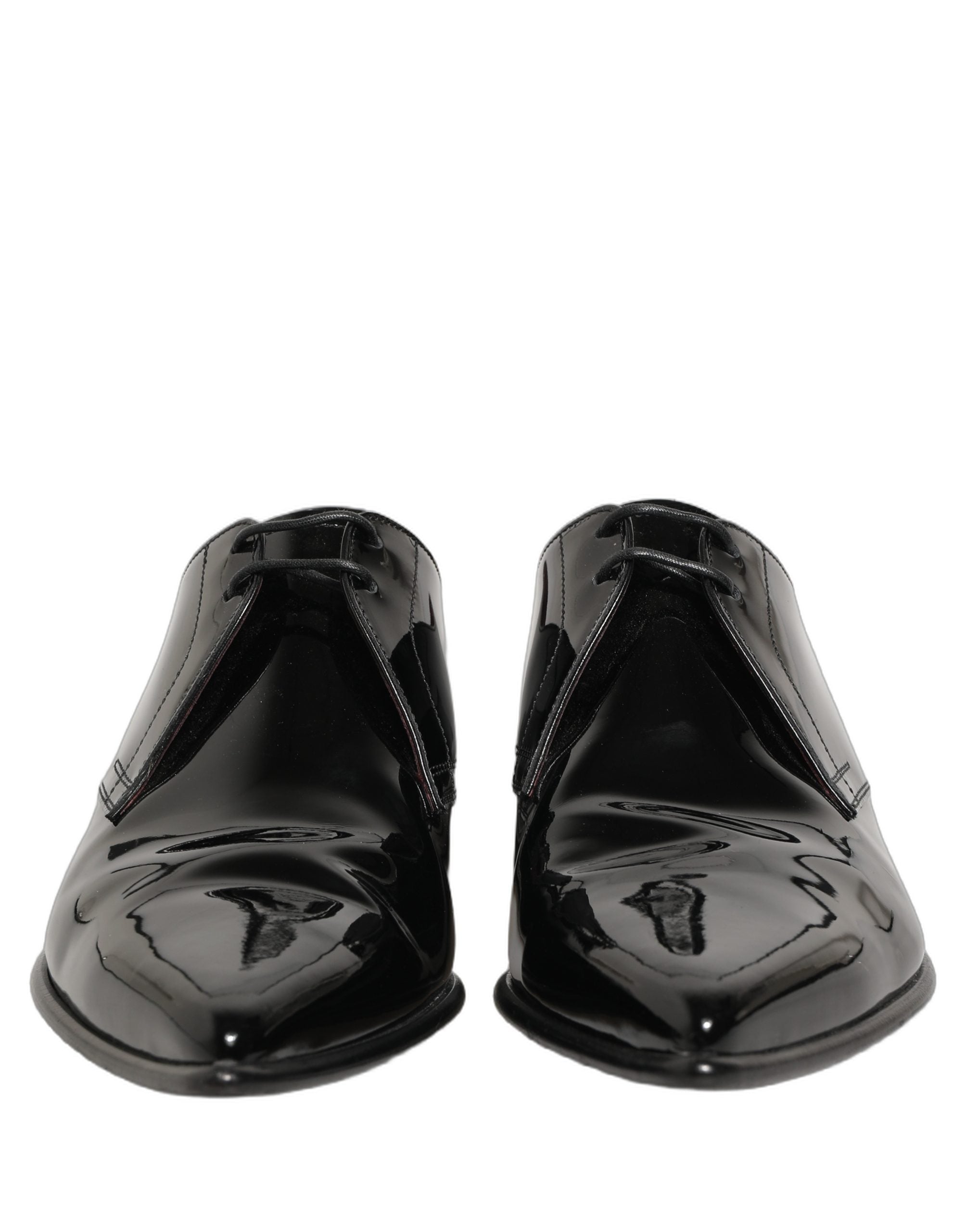 Dolce & Gabbana Black Leather Men Derby Dress Formal Men's Shoes (Pre-Owned)