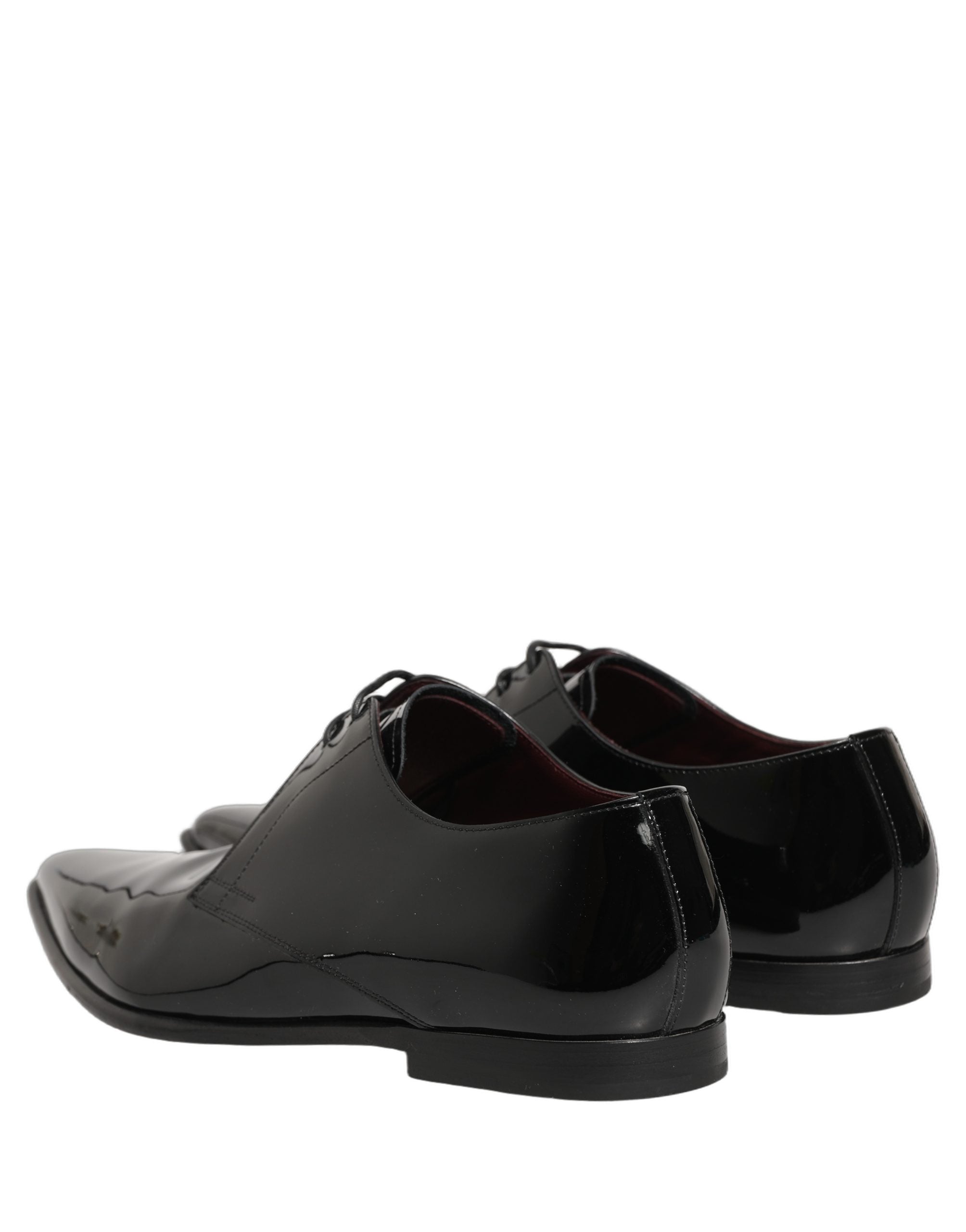 Dolce & Gabbana Black Leather Men Derby Dress Formal Men's Shoes (Pre-Owned)