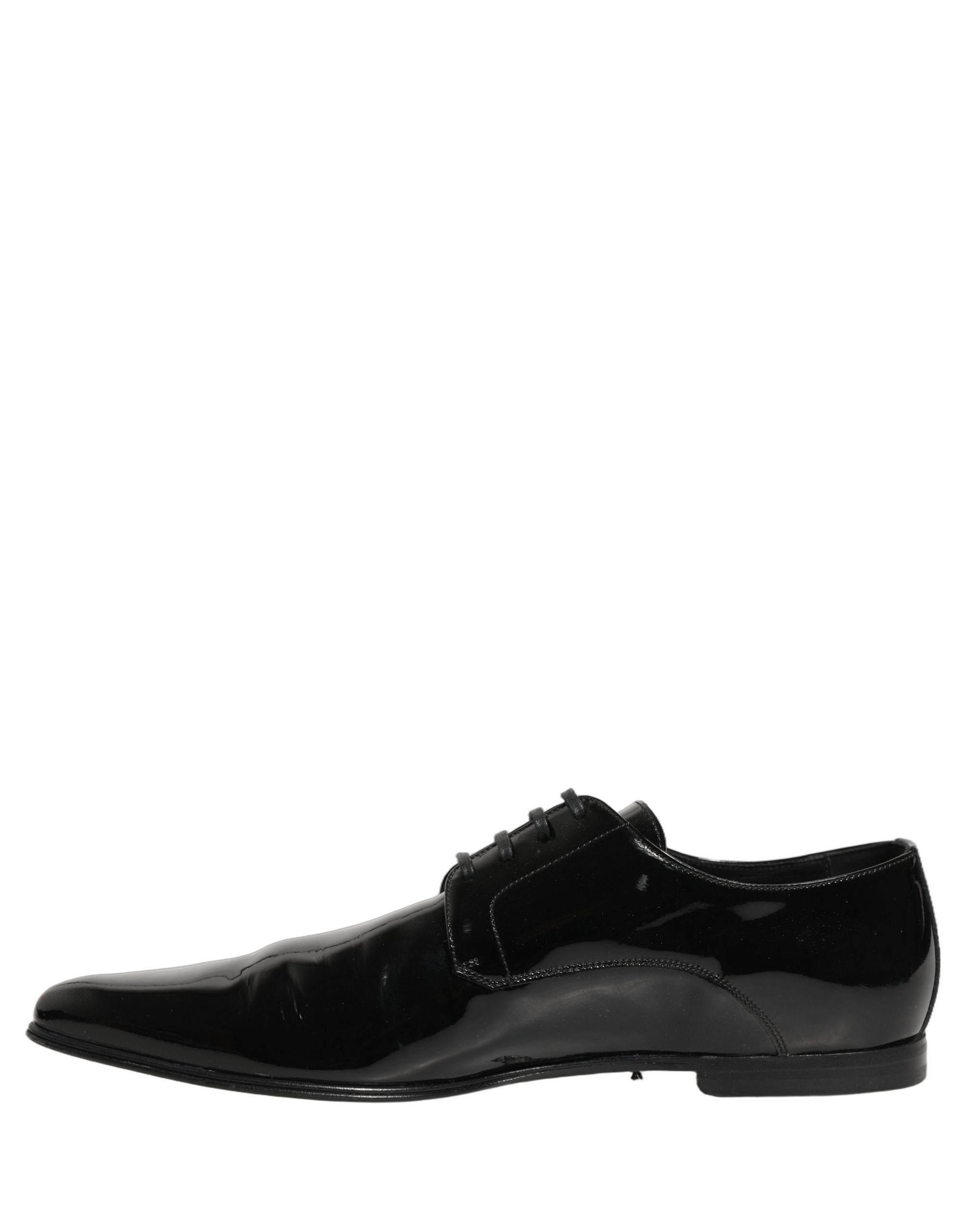 Dolce & Gabbana Black Leather Derby Dress Men Formal Men's Shoes (Pre-Owned)