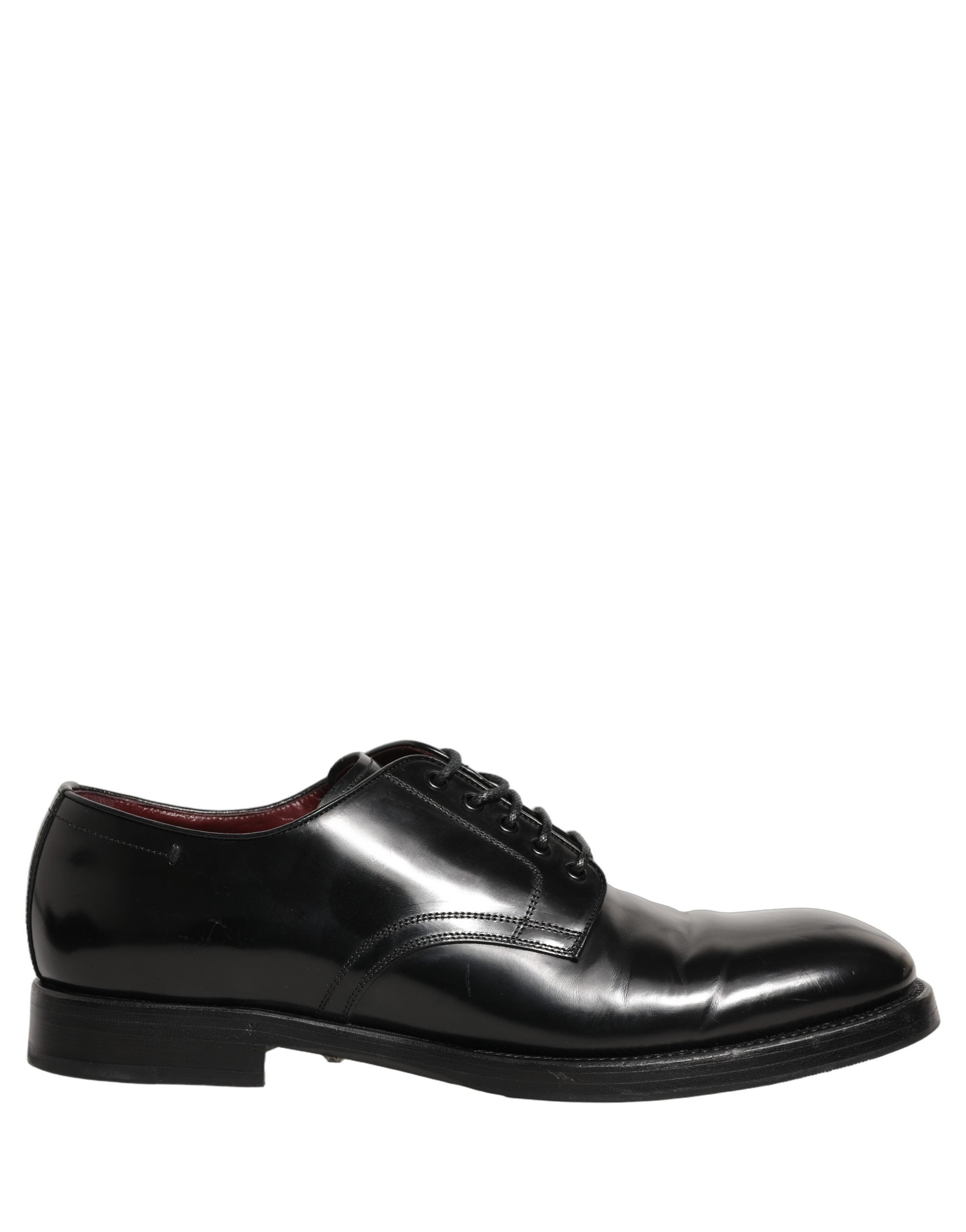 Dolce & Gabbana Black Leather Derby Dress Men Formal Men's Shoes (Pre-