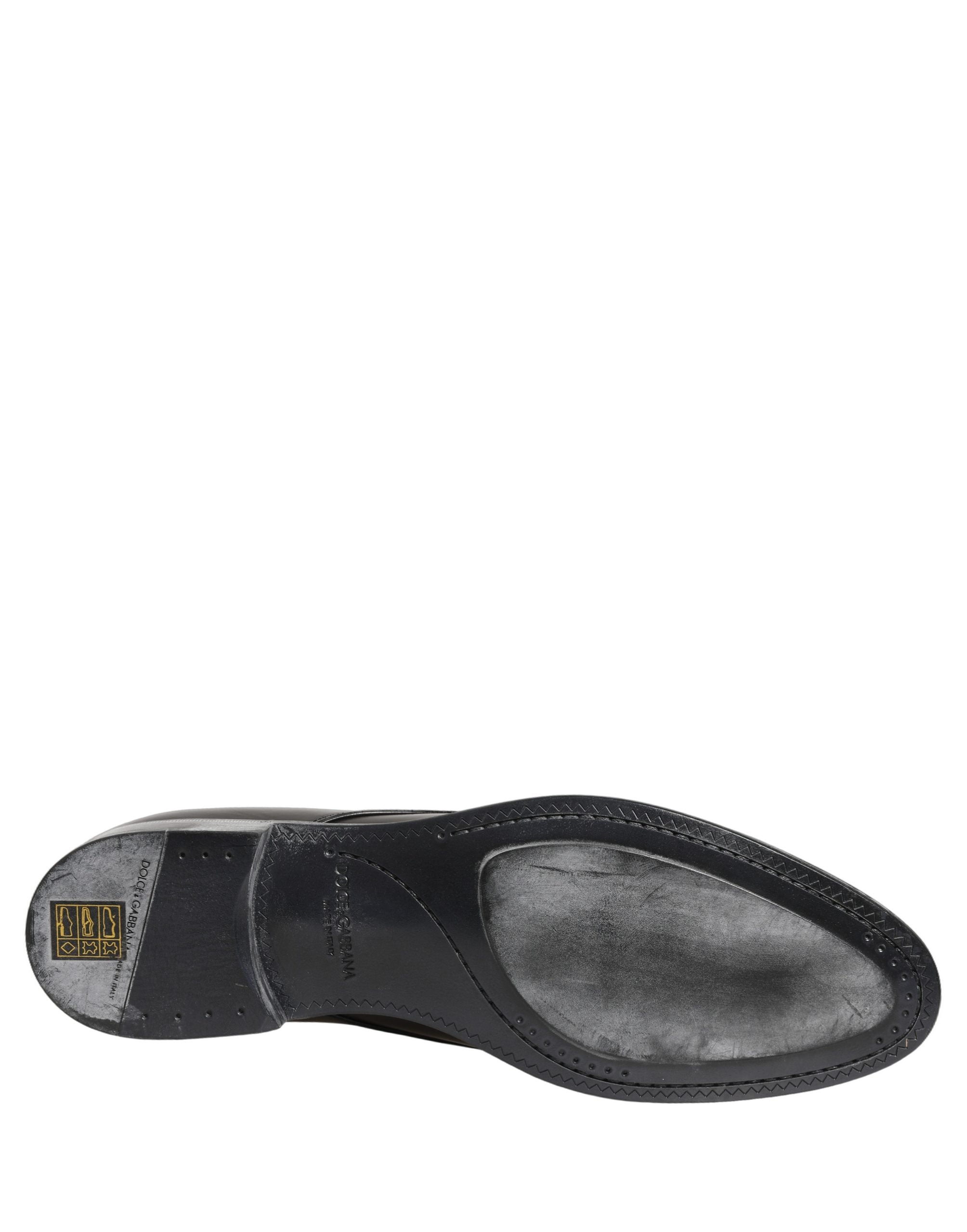 Dolce & Gabbana Dress Black Leather Lace Up Derby Men Men's Shoes