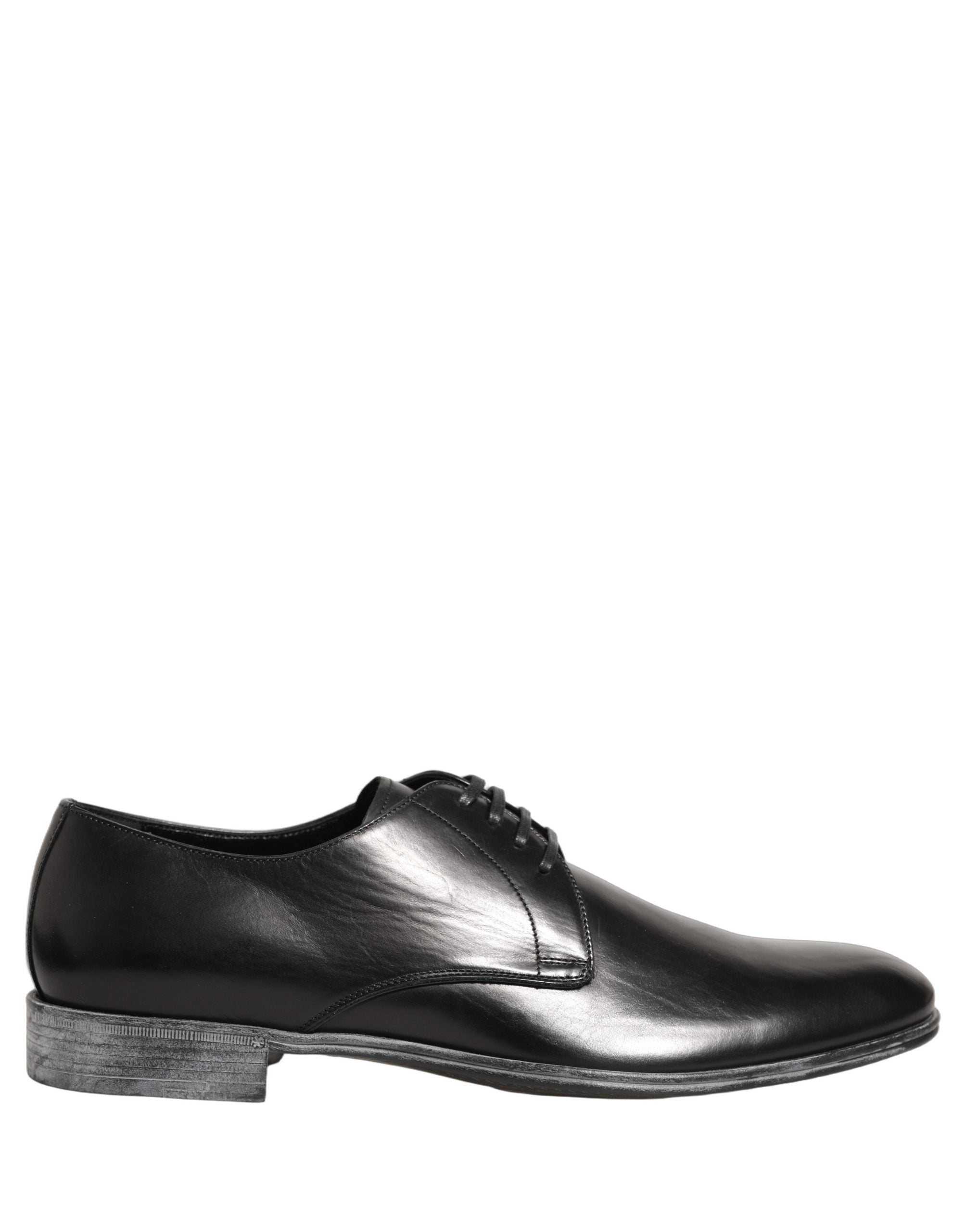 Dolce & Gabbana Dress Black Leather Lace Up Derby Men Men's Shoes