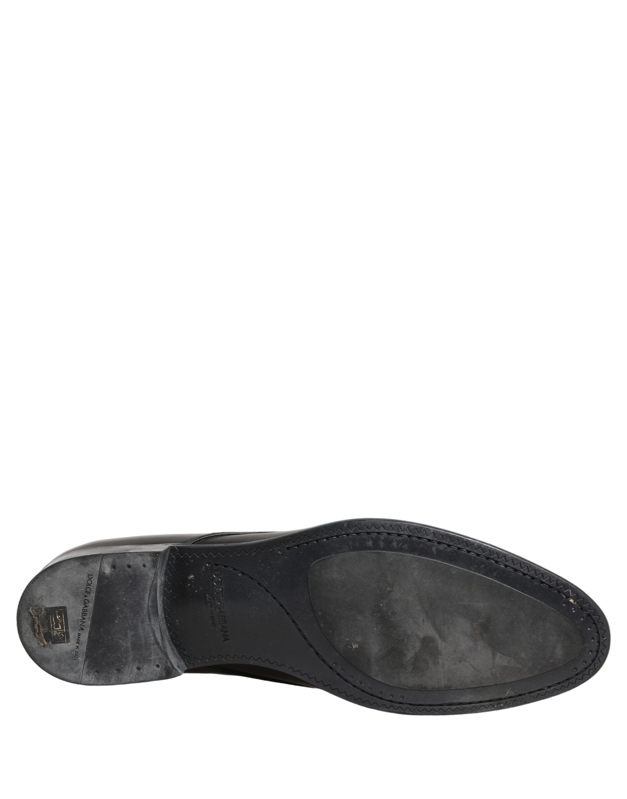 Dolce & Gabbana Dress Black Leather Lace Up Derby Men's Shoes