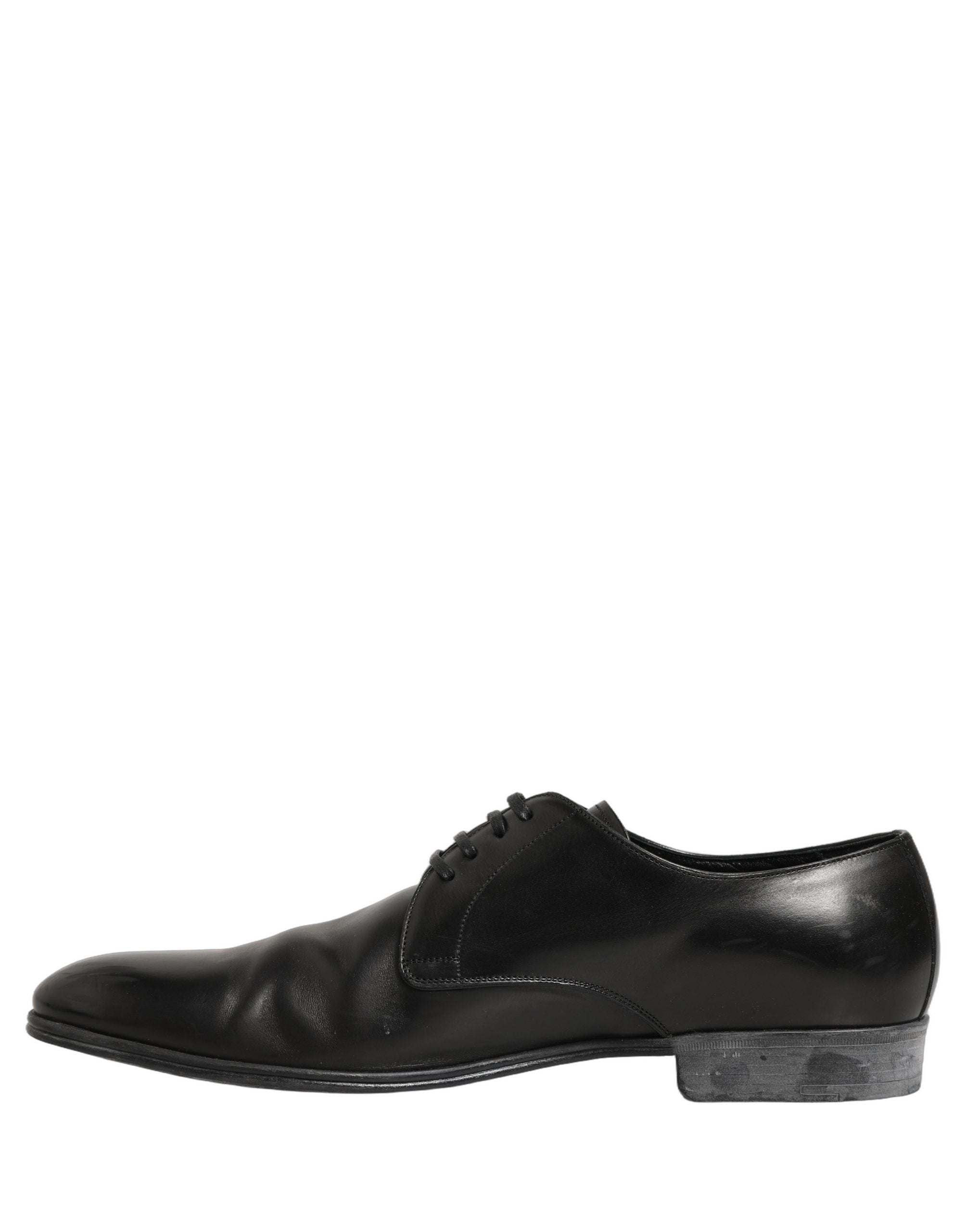 Dolce & Gabbana Dress Black Leather Lace Up Derby Men's Shoes